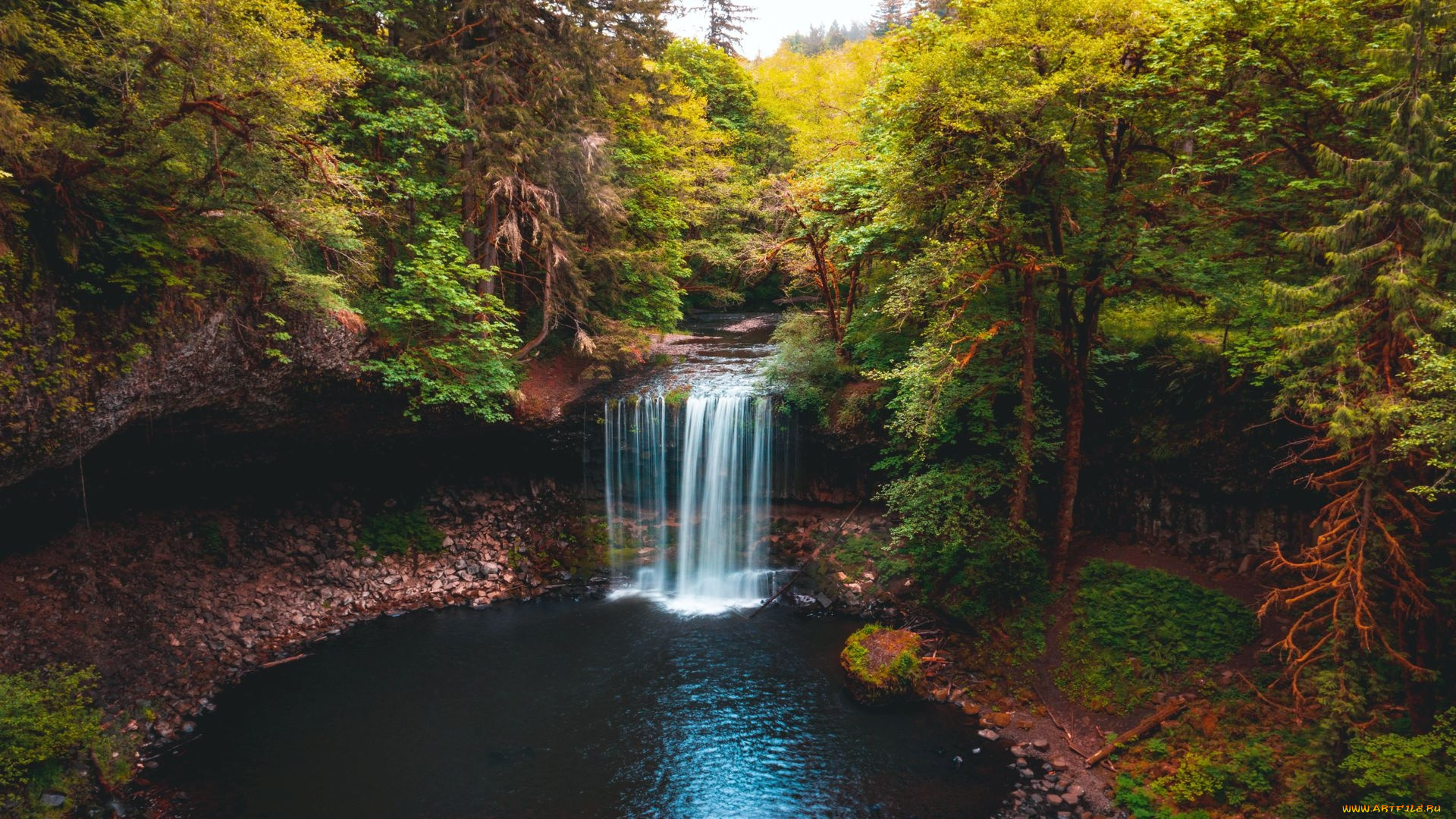 beaver, falls, clatskanie, oregon, природа, водопады, beaver, falls