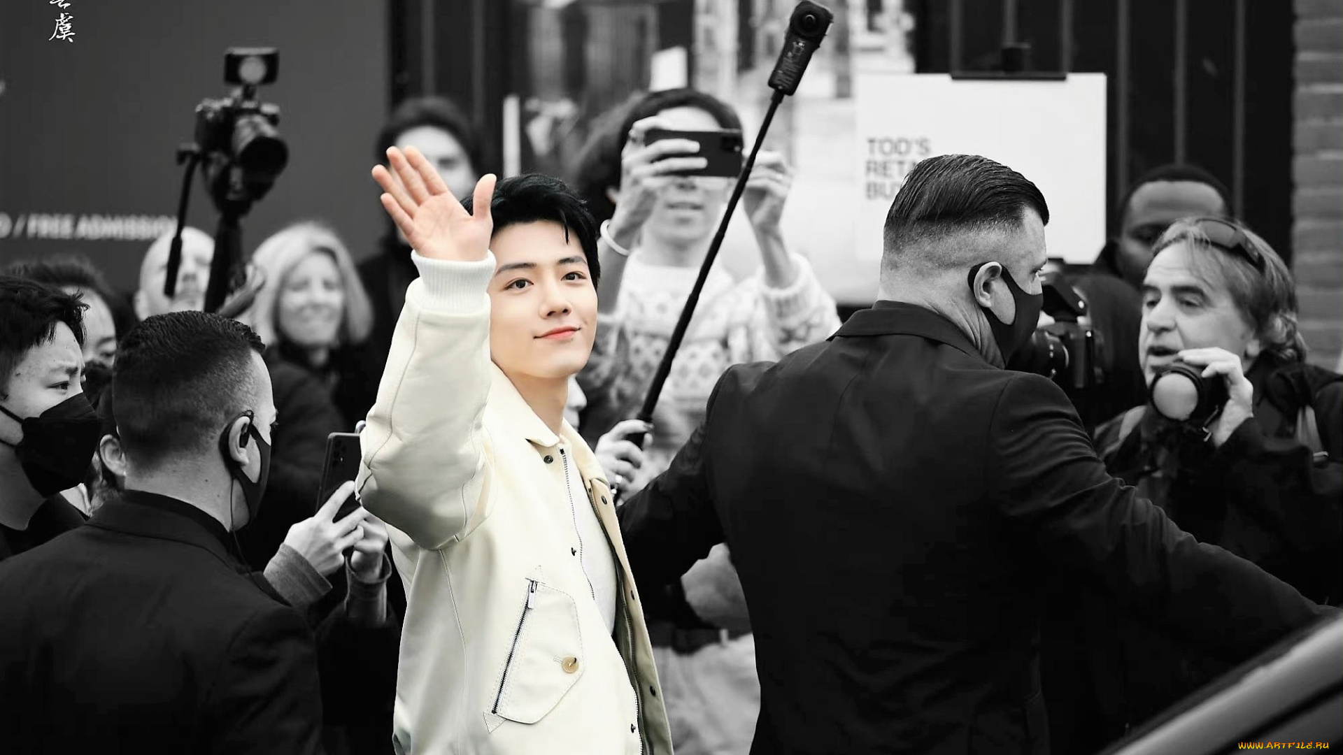 разное, знаменитости, сяо, чжань, жест, люди, телохранители