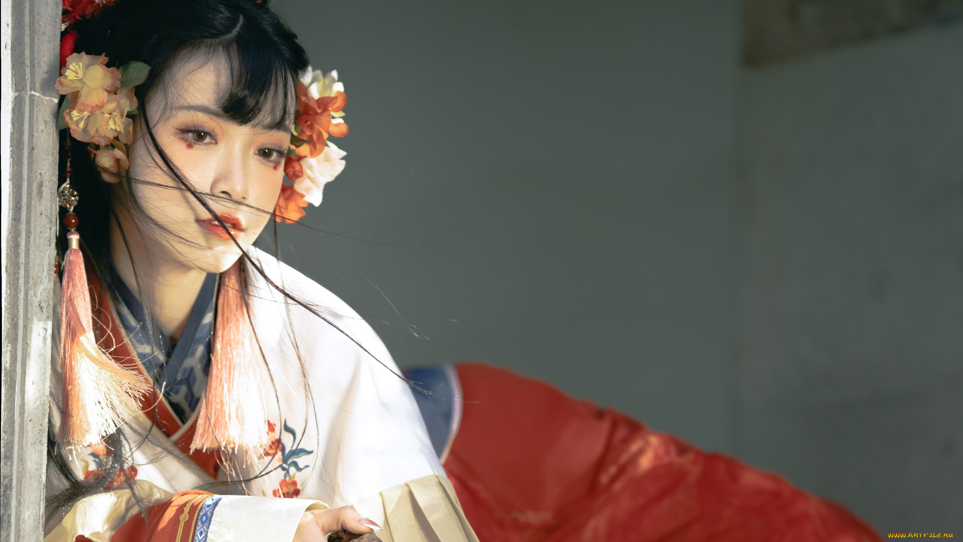 девушки, -, азиатки, девушка