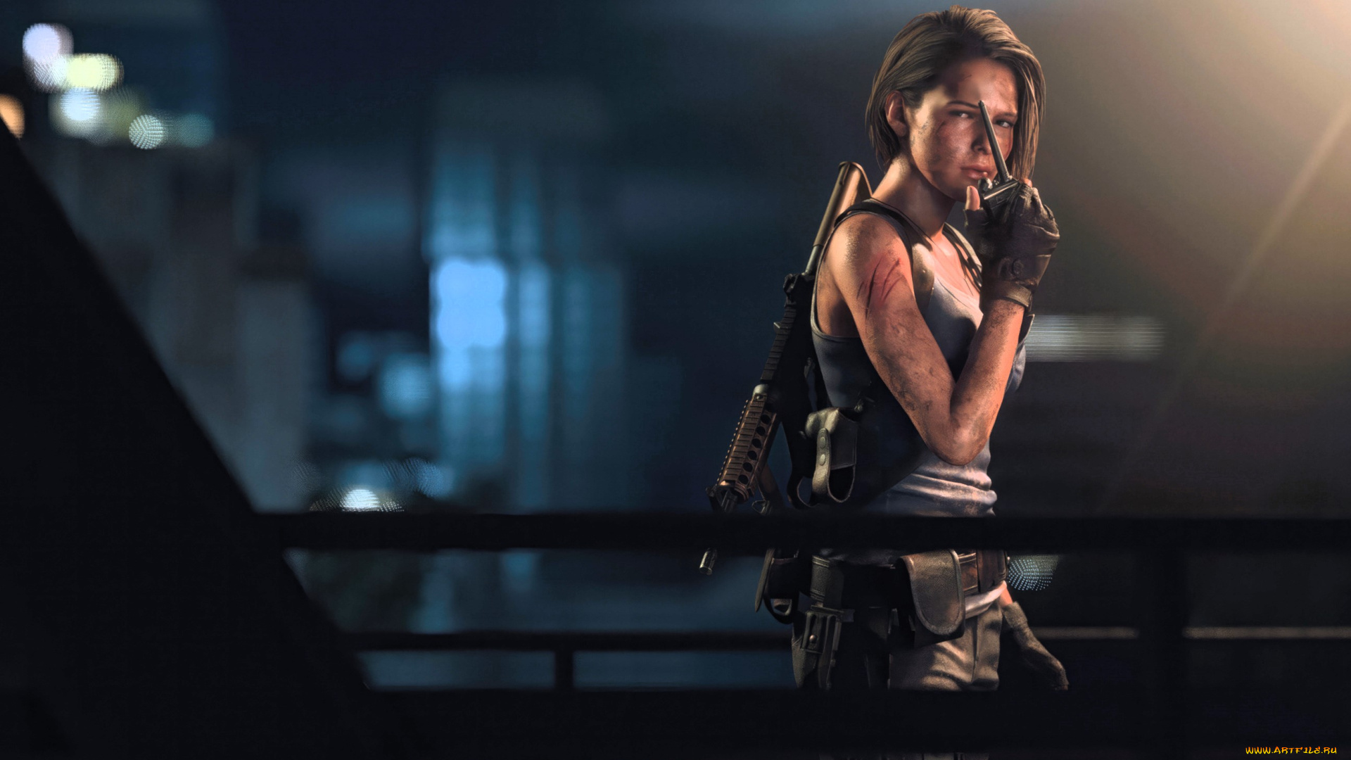 resident, evil, 3, remake, видео, игры, resident, evil, 3, девушка, оружие, рация