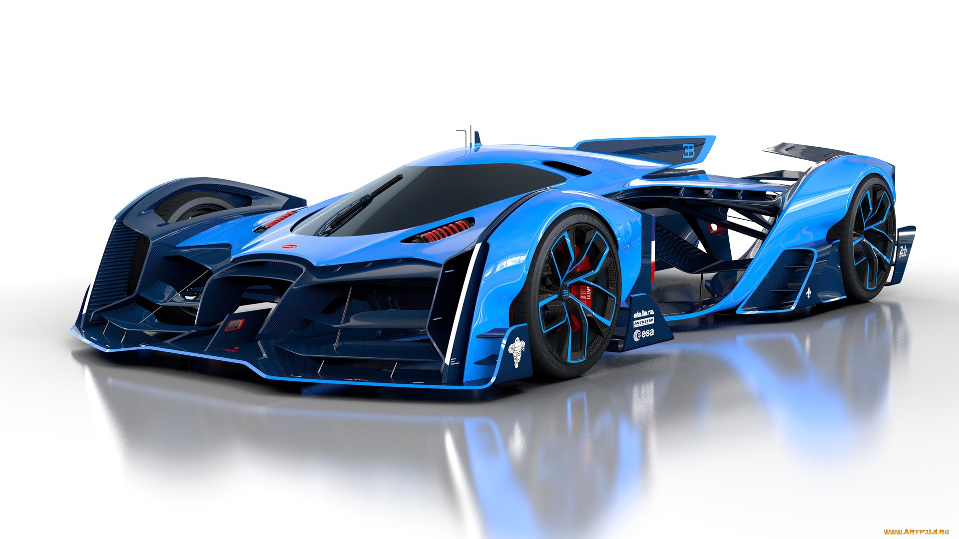 bugatti, vision, автомобили, bugatti, голубой, болид