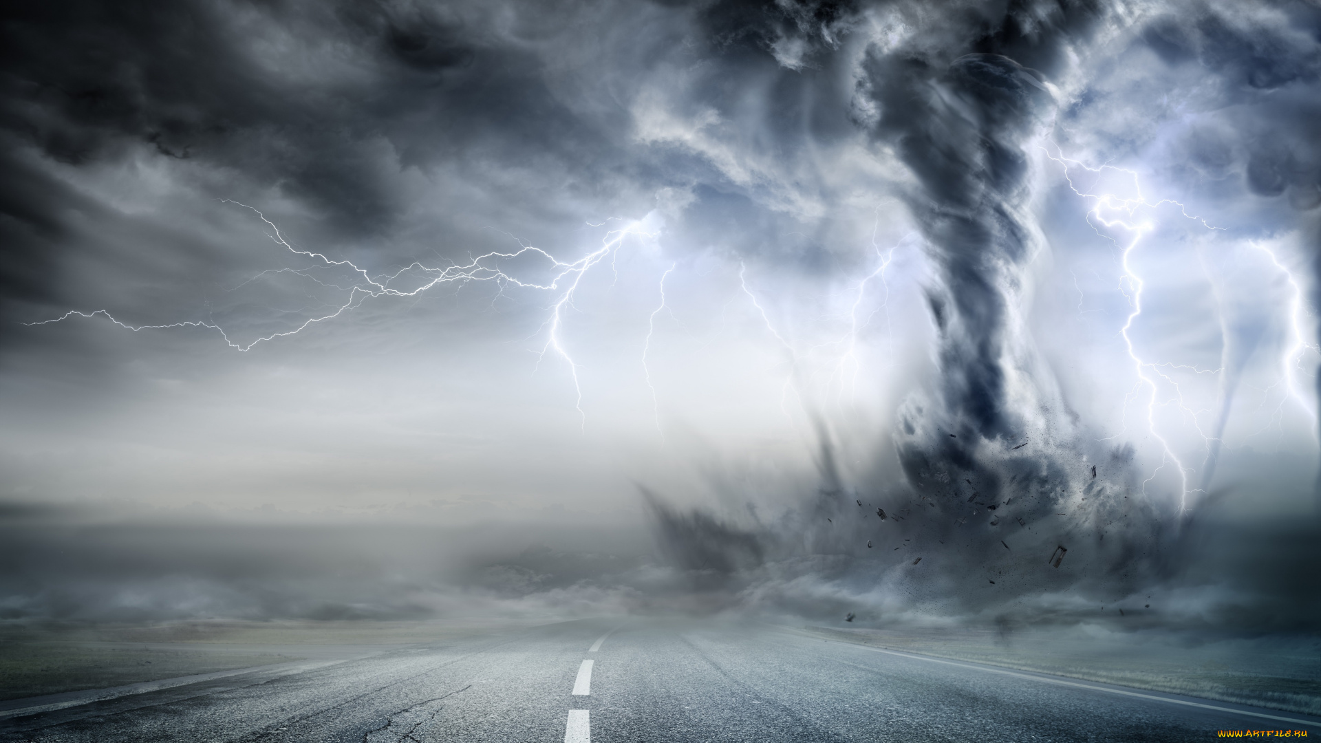 разное, компьютерный, дизайн, смерч