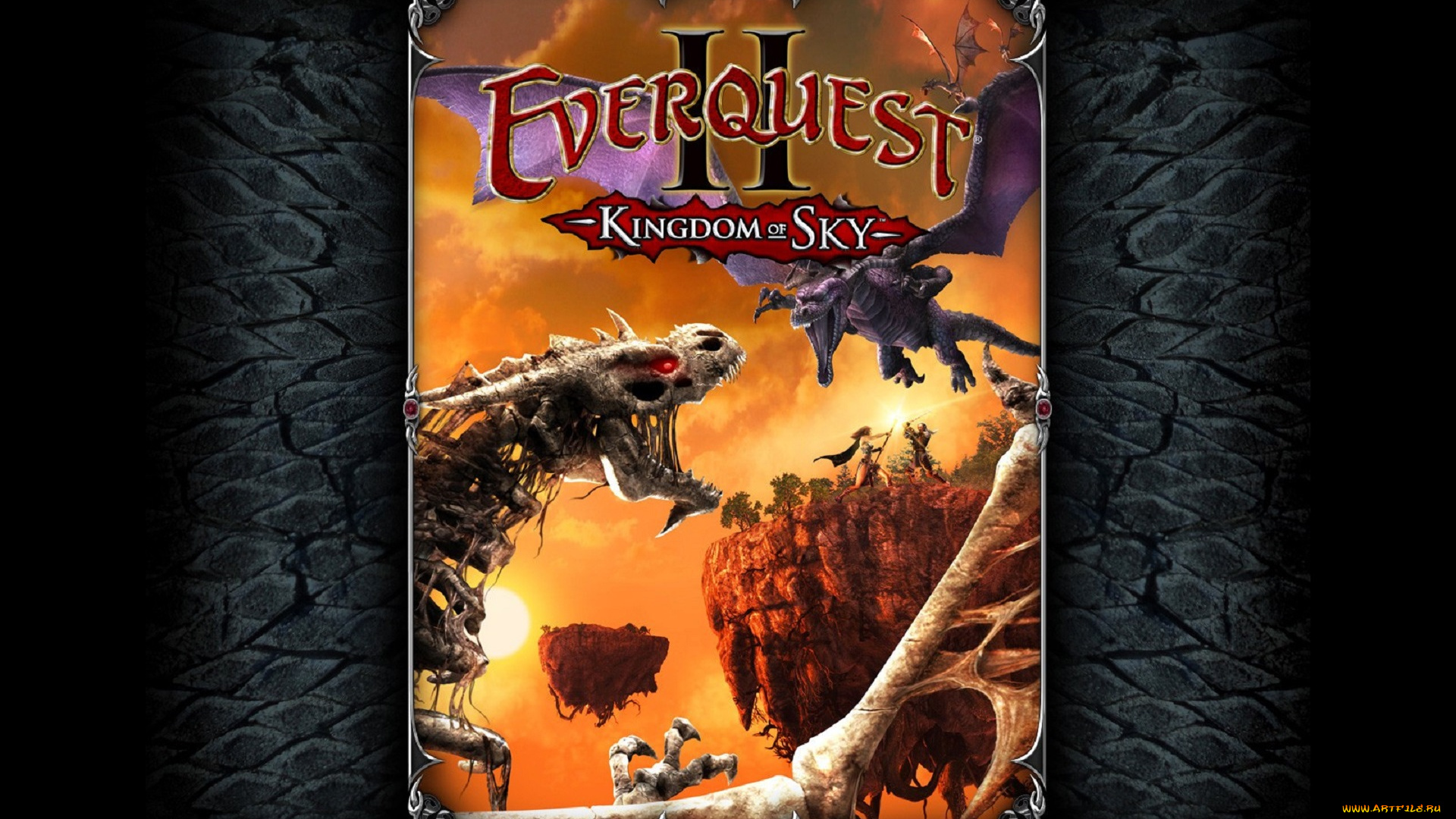 видео, игры, everquest, ii, , kingdom, of, sky, драконы, кости, нежить, поединок, обрыв