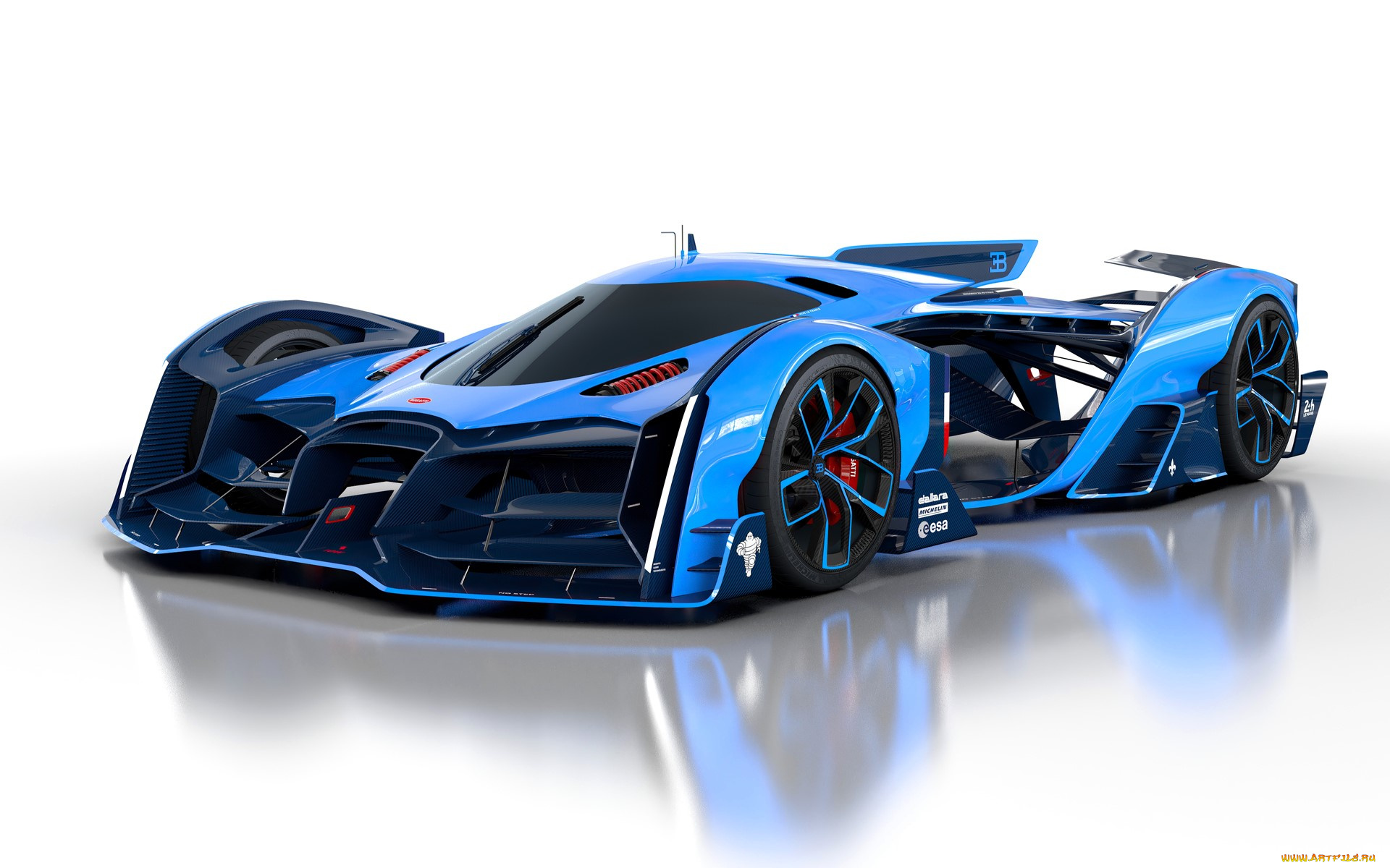 bugatti, vision, автомобили, bugatti, голубой, болид