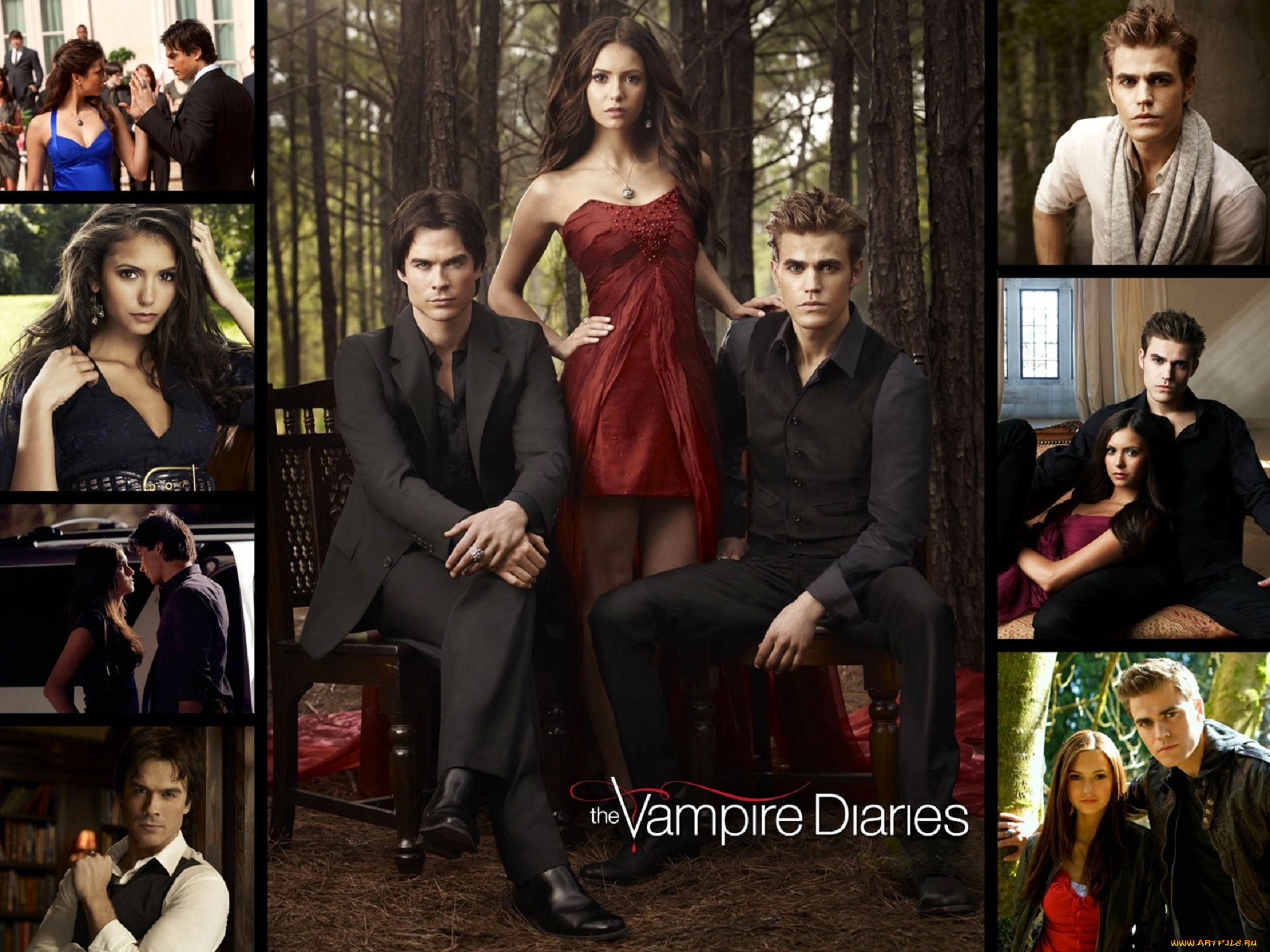 кино, фильмы, the, vampire, diaries, вампиры, кадры, кресла, лес