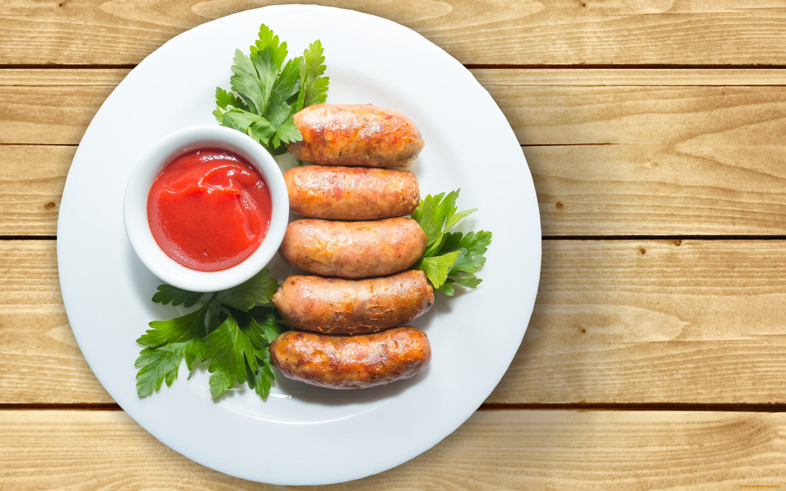 еда, колбасные, изделия, петрушка, колбаски, соус