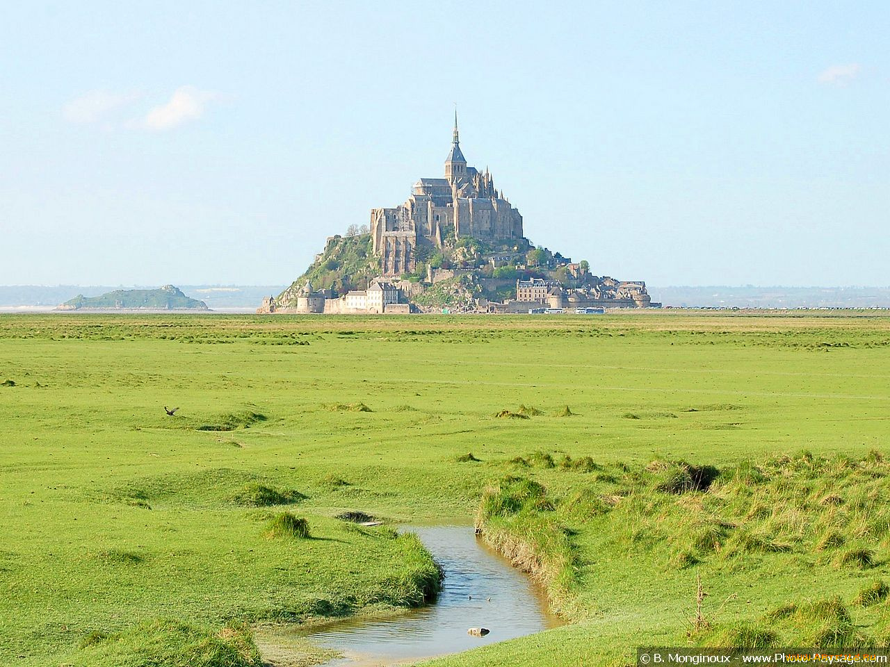 города, крепость, мон, сен, мишель, франция