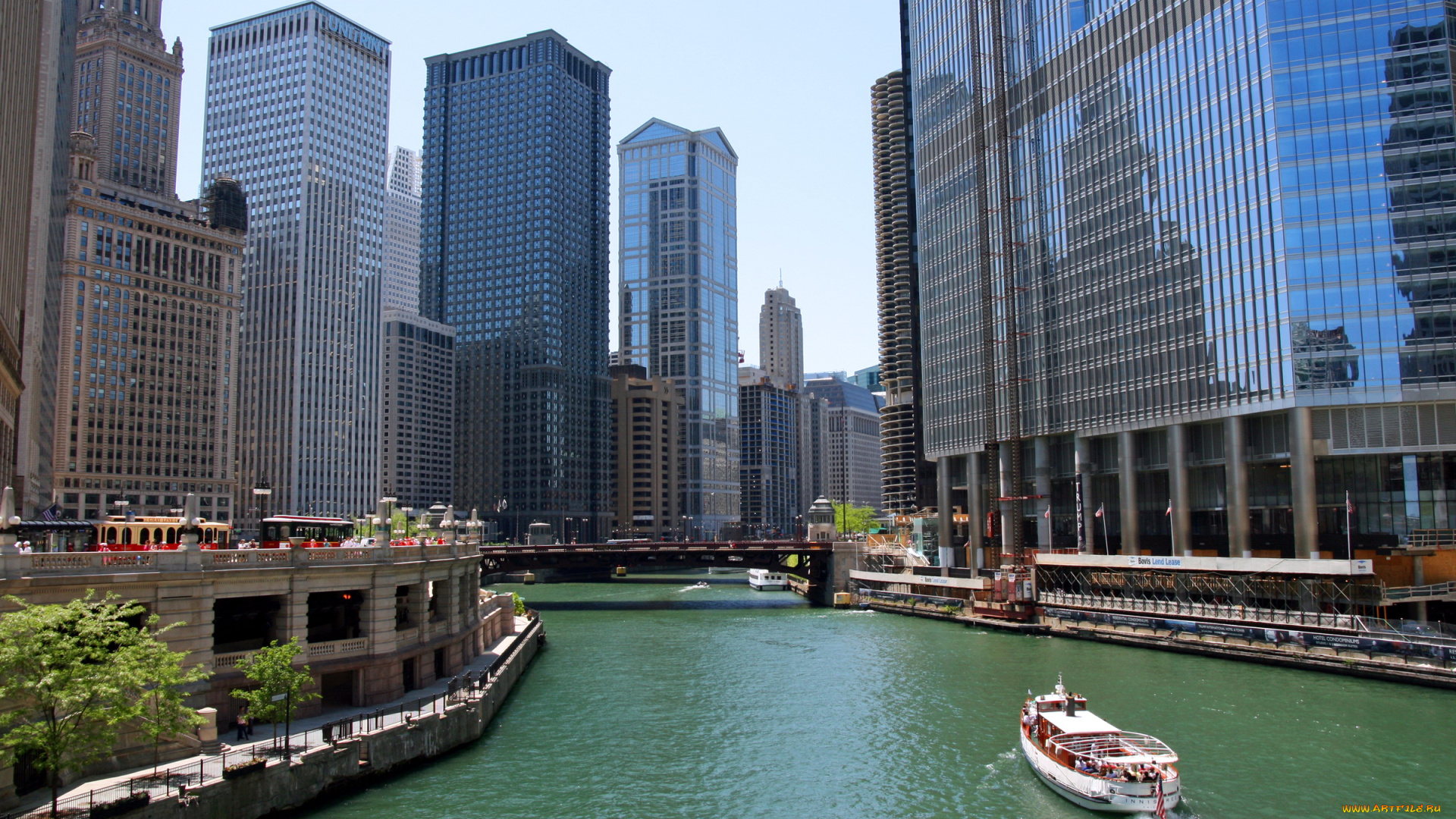 города, Чикаго, сша, иллинойс