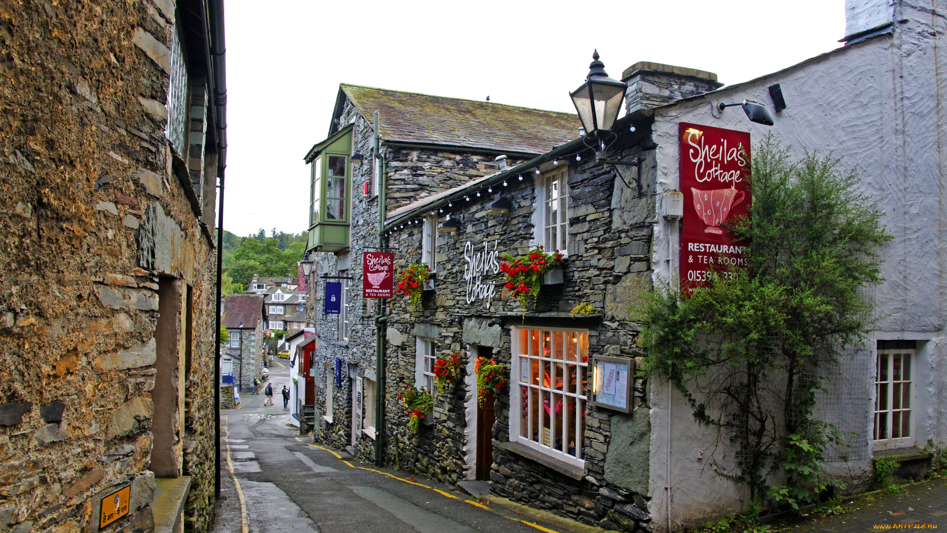 города, улицы, площади, набережные, камбрия, эмблсайд, великобритания