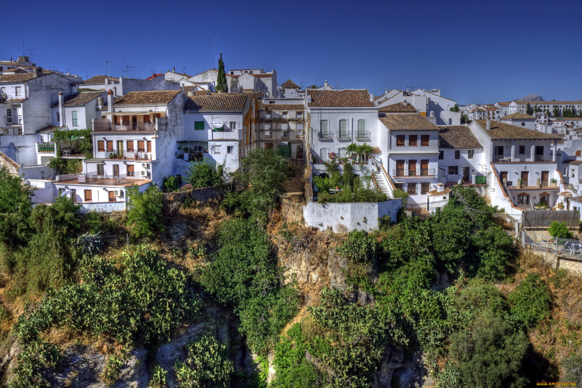 города, панорамы, андалусия, ронда, испания