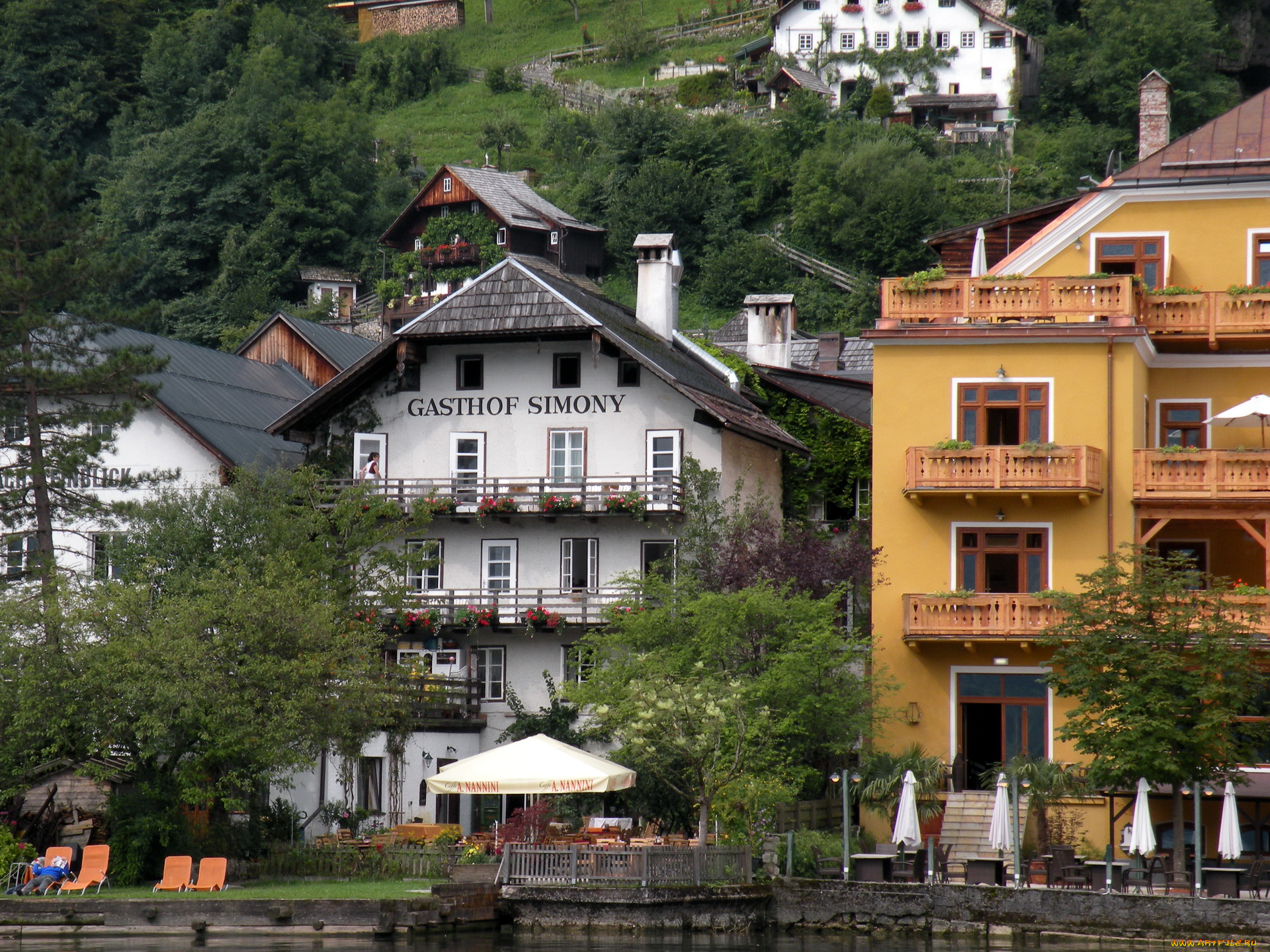 города, здания, дома, hallstatt, ausztria