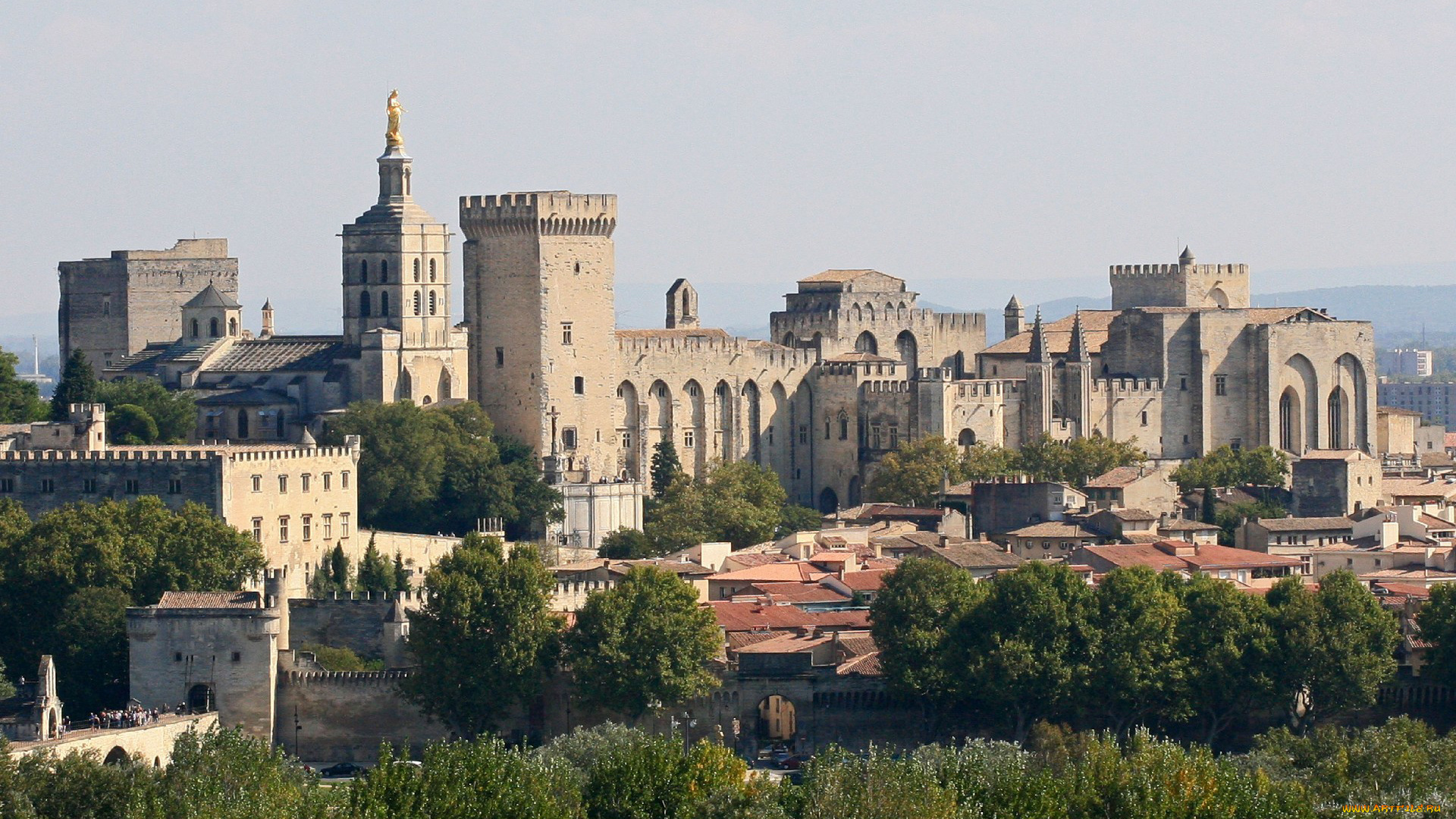 авиньон, франция, города, дворцы, замки, крепости, папский, дворец
