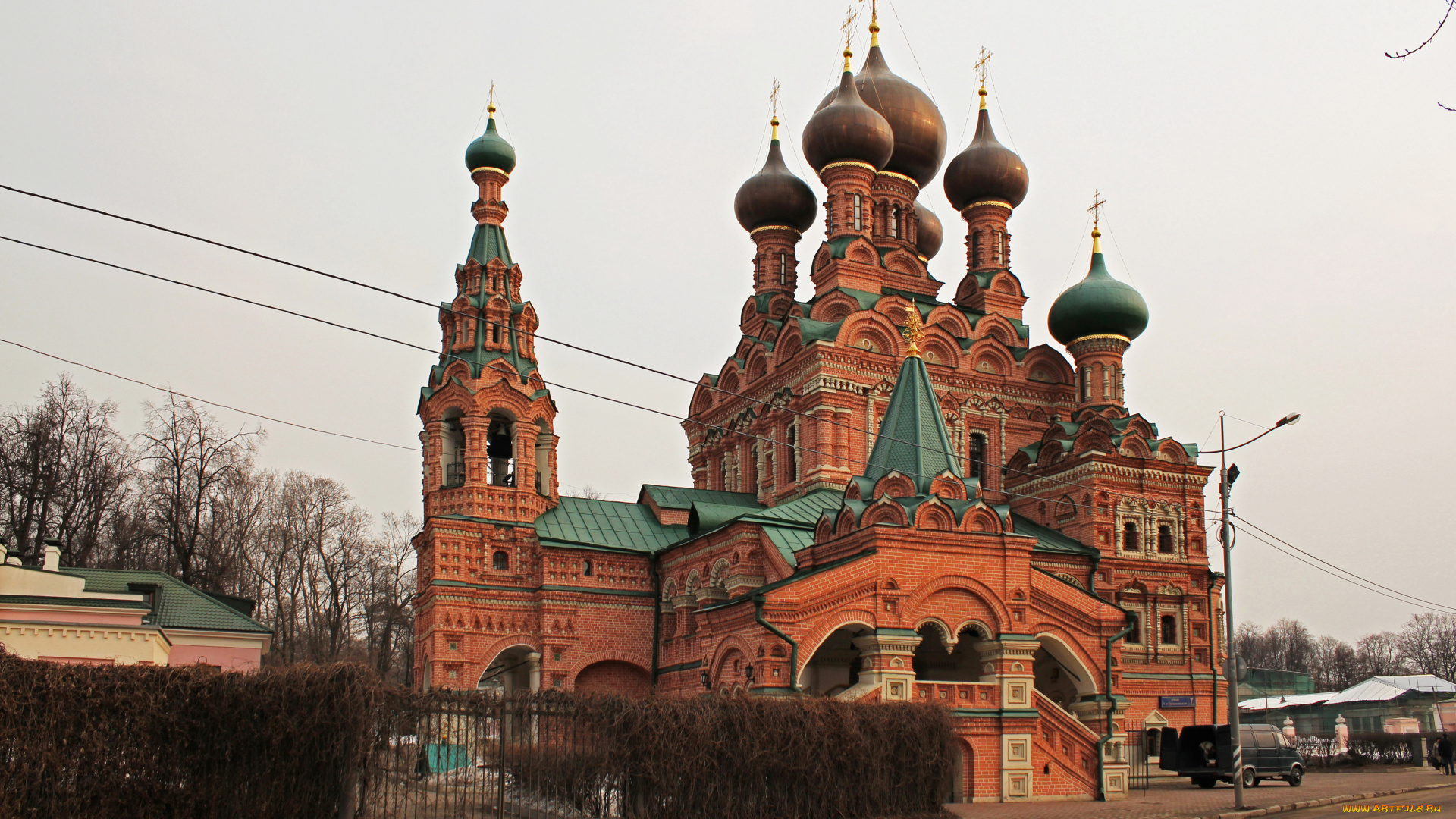 храм, троицы, живоначальной, останкино, города, москва, россия, купола