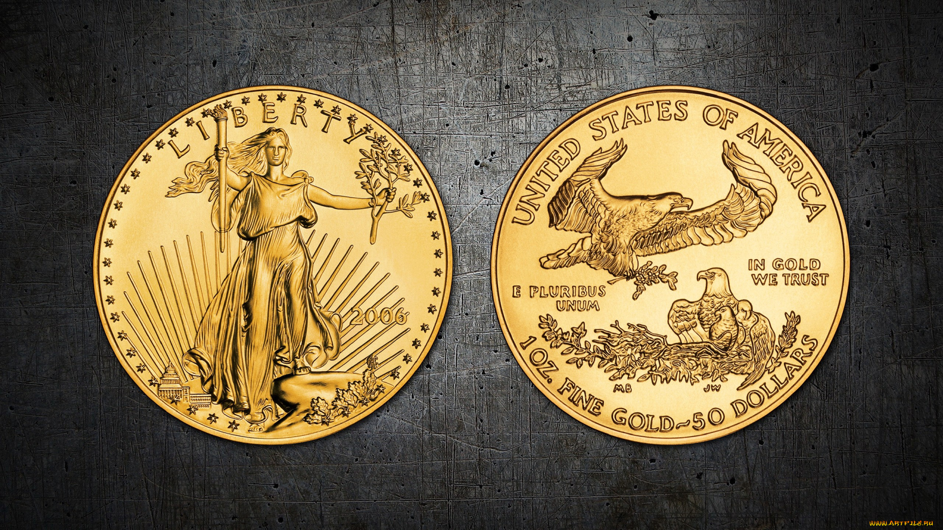 разное, золото, купюры, монеты, 50, долларов, монета