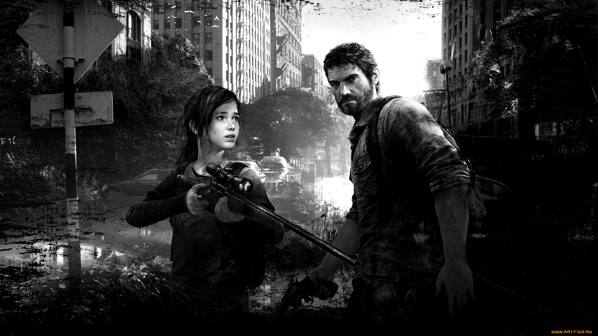 the, last, of, us, видео, игры, ellie, joel, винтовка