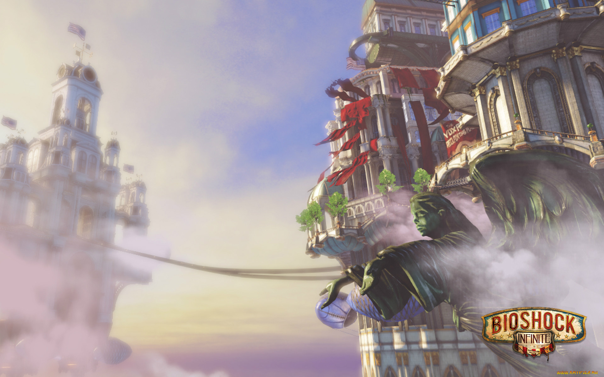 bioshock, infinite, видео, игры, статуя