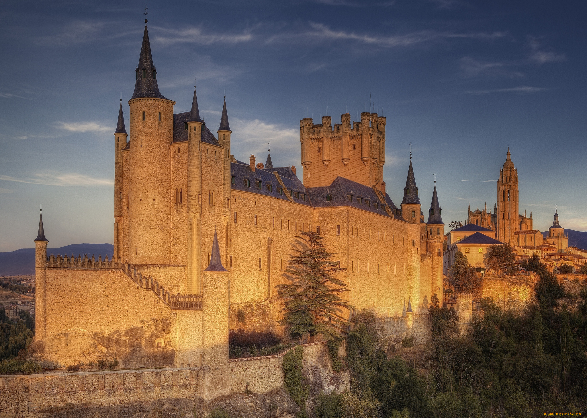 сеговия, испания, города, дворцы, замки, крепости, стены, купола
