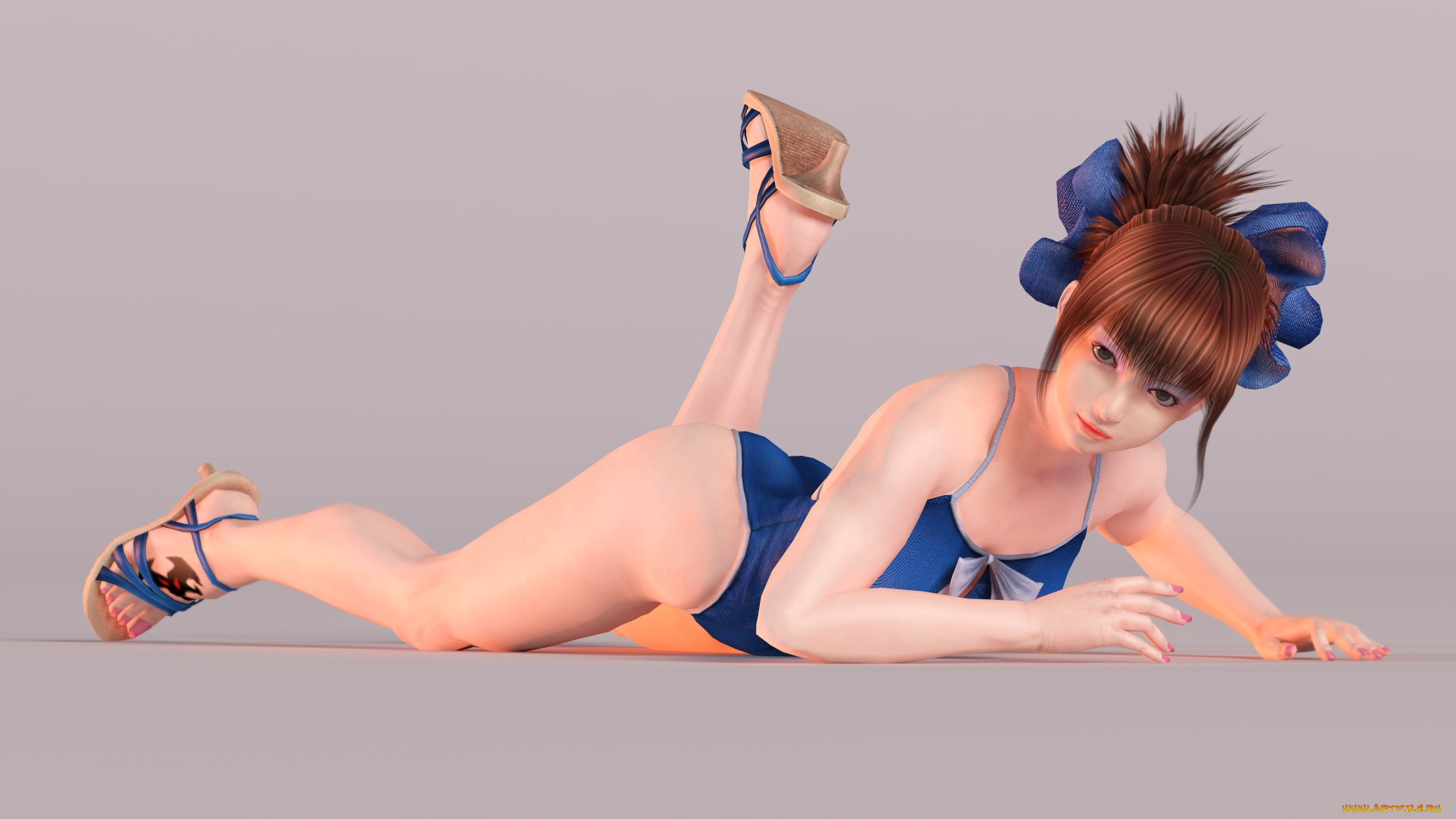 3д, графика, anime, , аниме, взгляд, девушка, фон