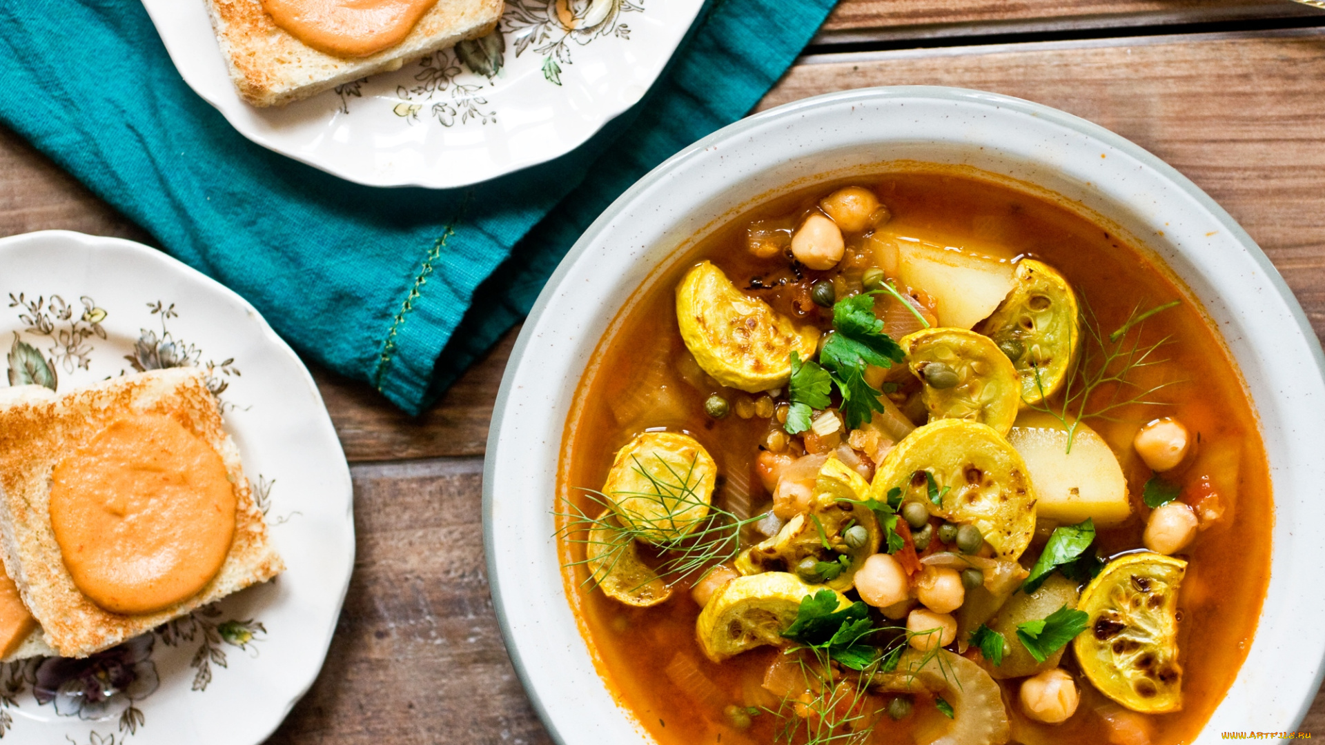 еда, первые, блюда, овощной, суп