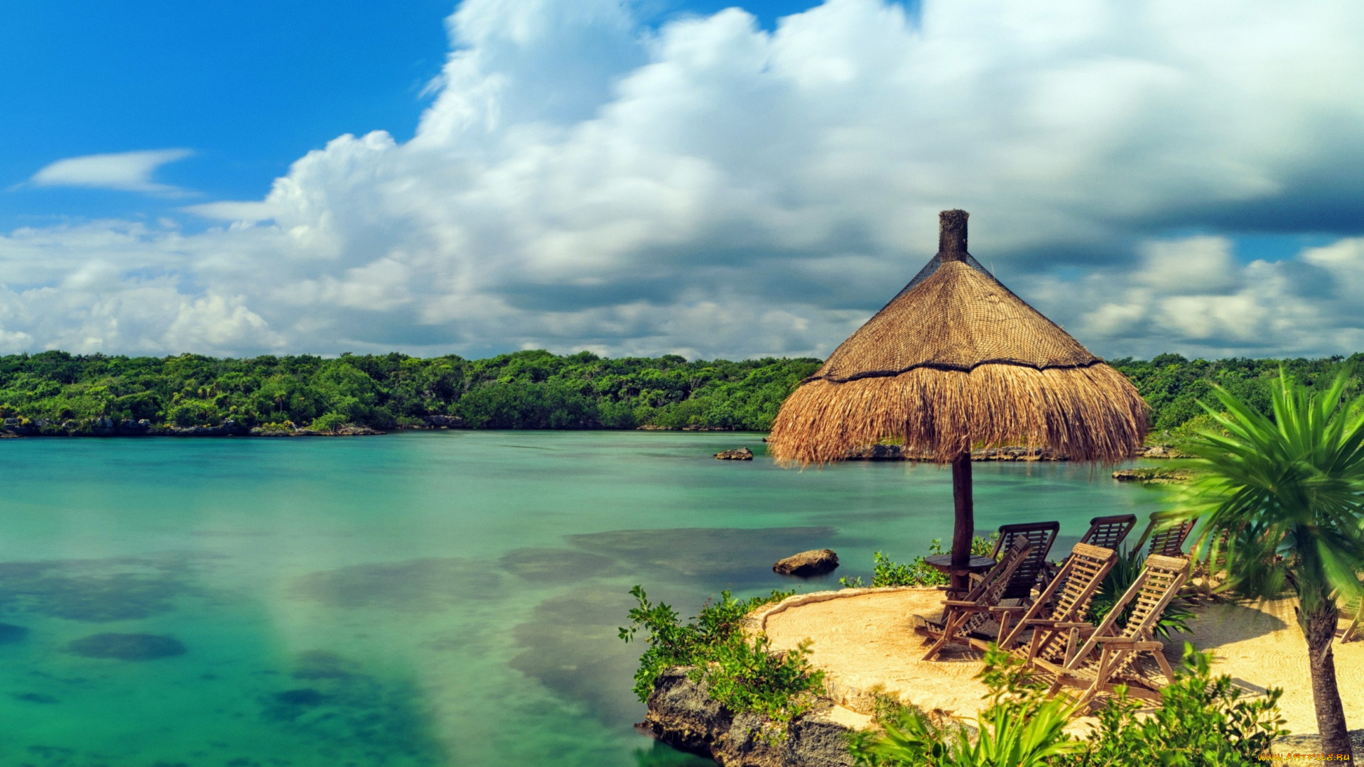 природа, тропики, берег, остров, океан, солнце, море, песок, пляж