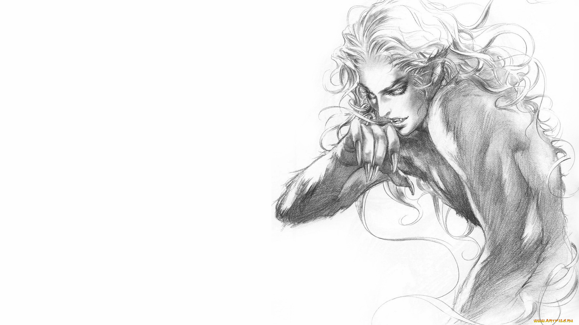 рисованные, минимализм, демон