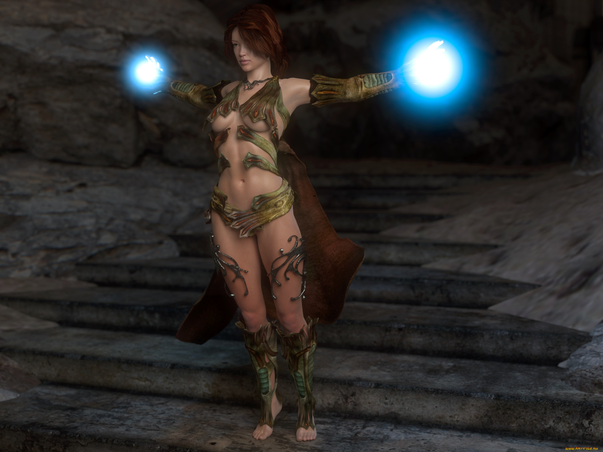 3д, графика, fantasy, , фантазия, магия, девушка