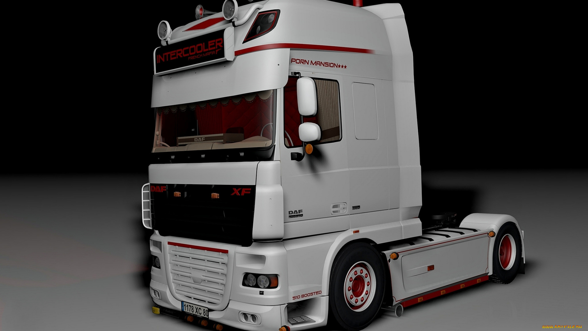 автомобили, 3д, грузовик, тяжелый, тягач, седельный