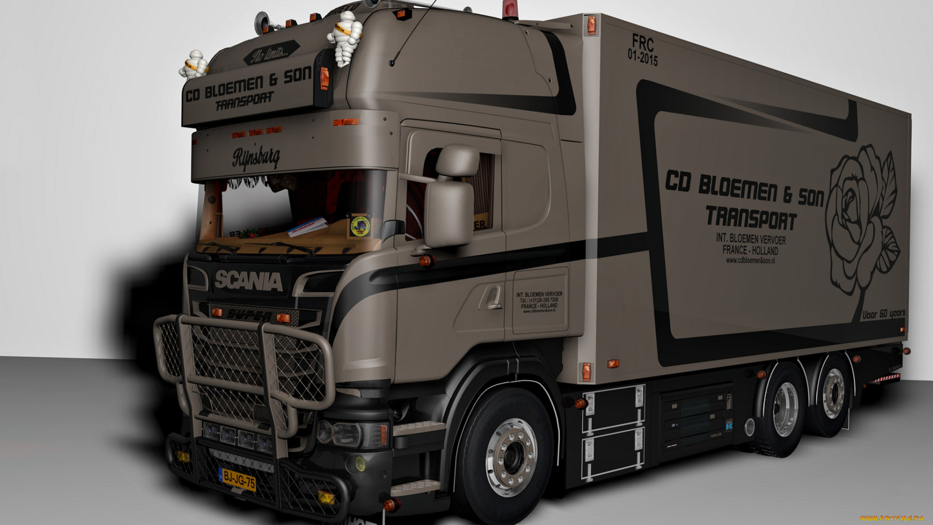 автомобили, 3д, тягач, седельный, грузовик, тяжелый