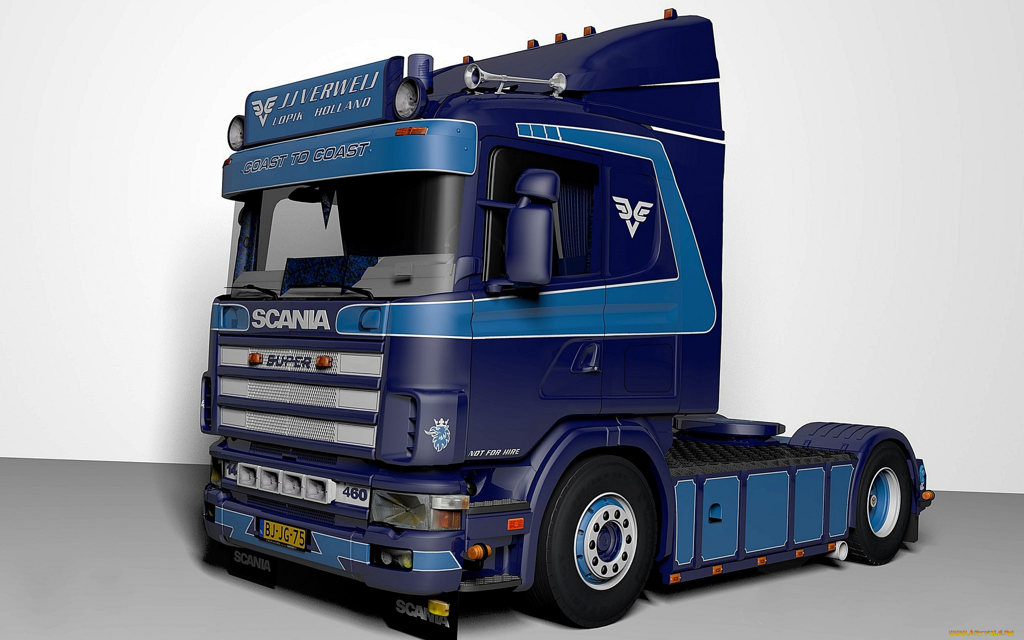 автомобили, 3д, тягач, седельный, грузовик, тяжелый