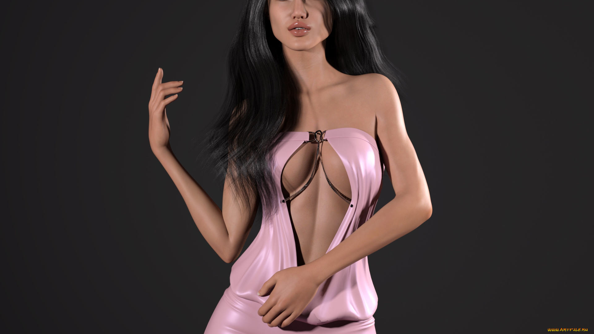 3д, графика, люди, , people, девушка, взгляд, фон