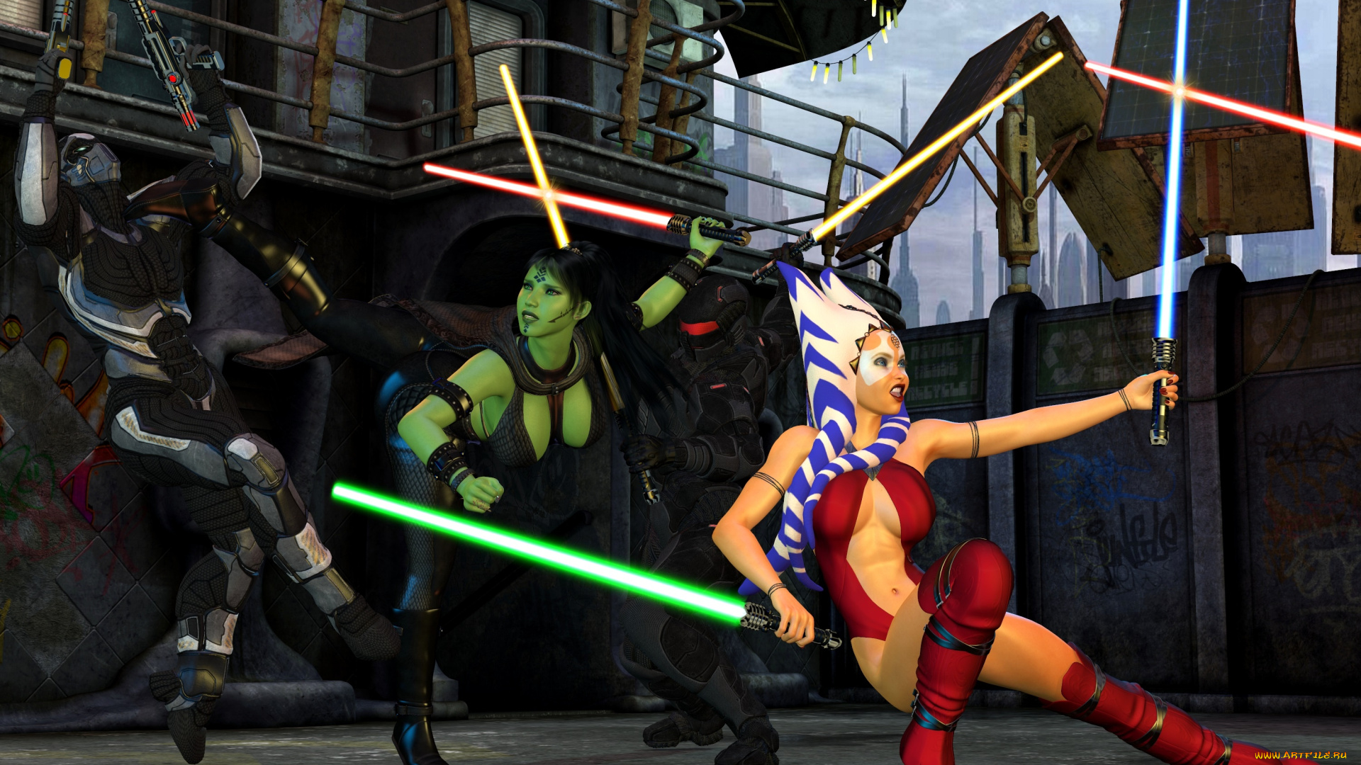 3д, графика, существа, , creatures, фон, взгляд, халки, оружие