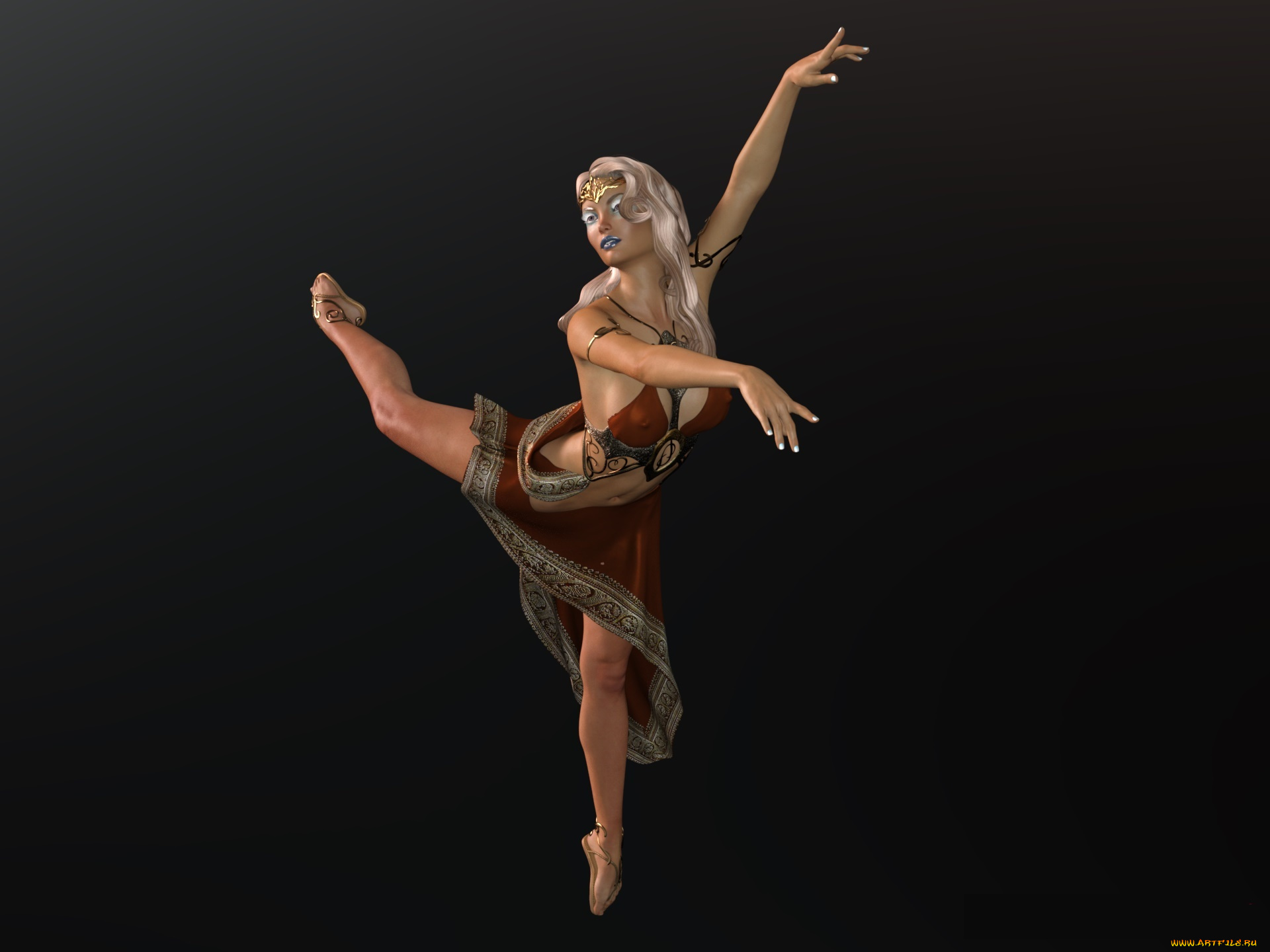 3д, графика, эльфы, , elves, фон, взгляд, эльфийка