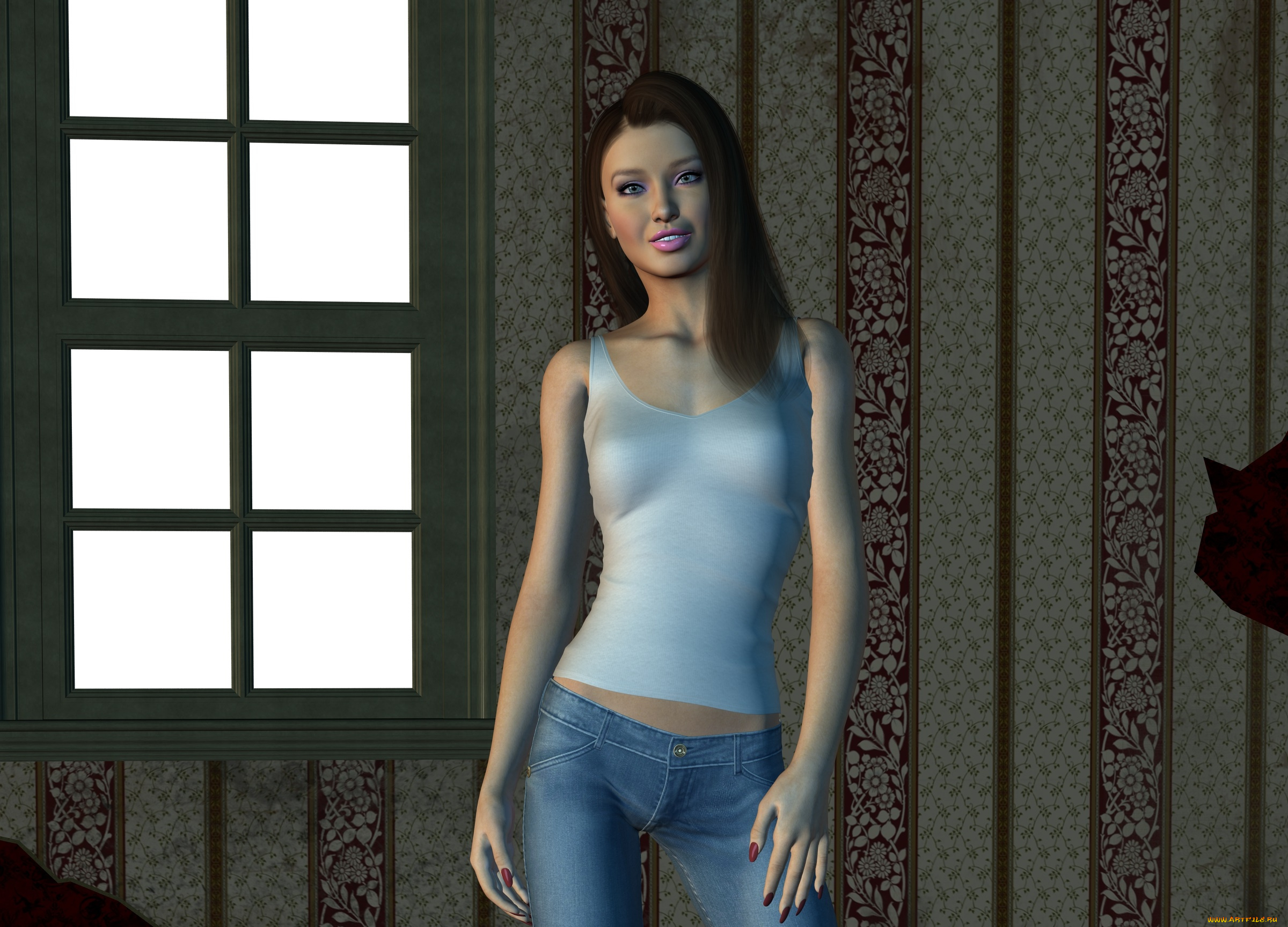 3д, графика, люди, , people, фон, взгляд, девушка