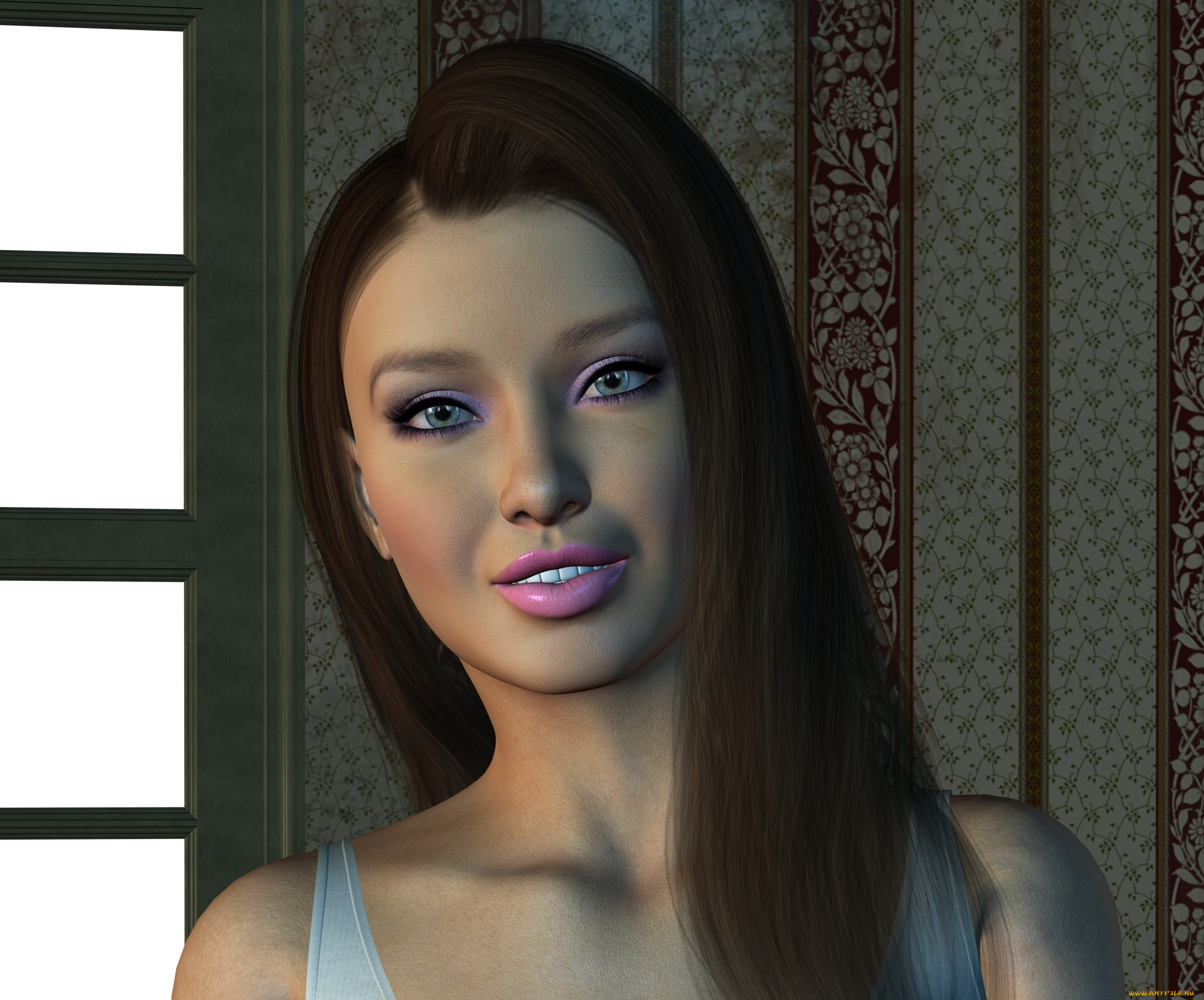 3д, графика, люди, , people, фон, взгляд, девушка