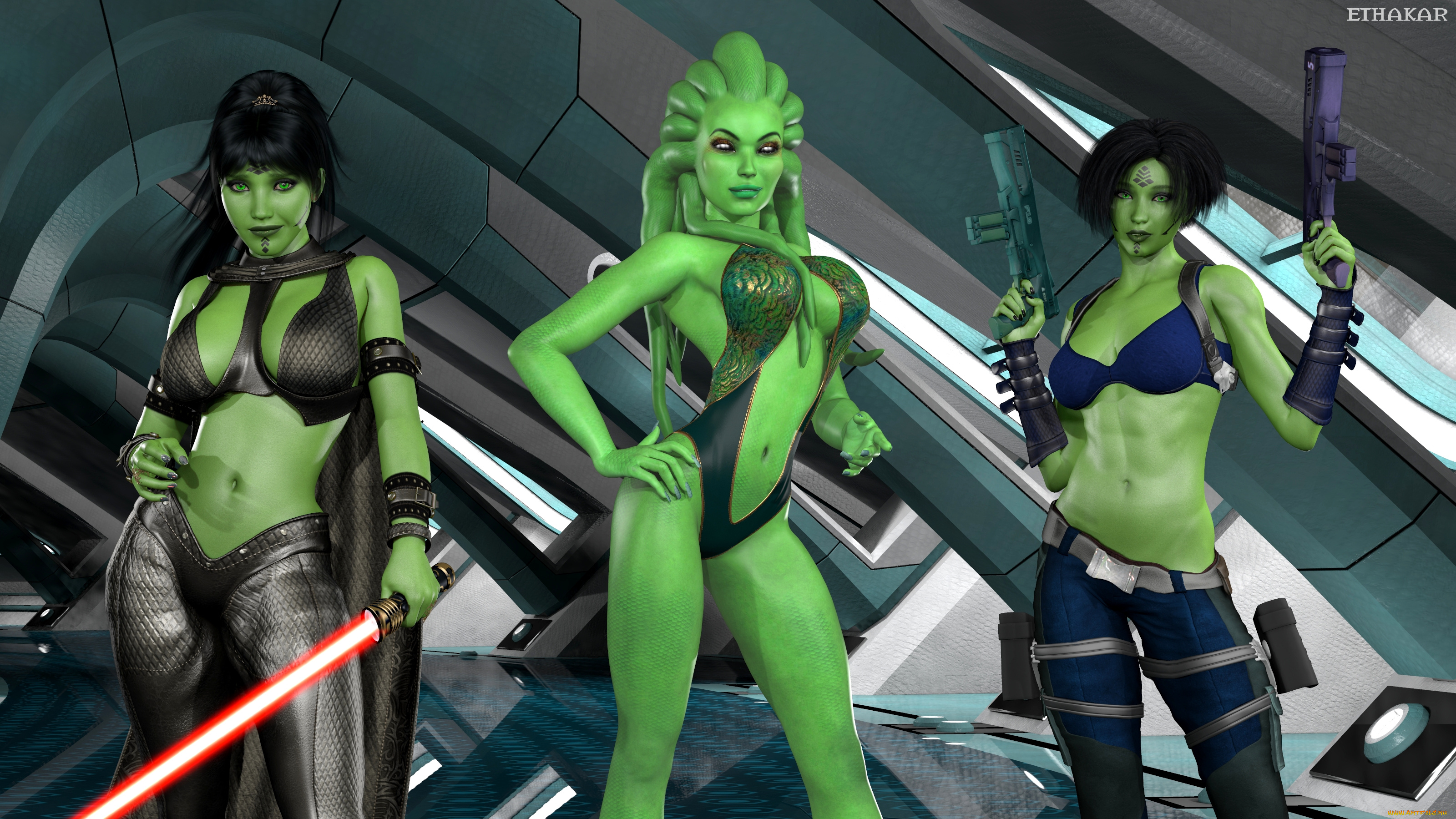 3д, графика, существа, , creatures, оружие, фон, взгляд, халки