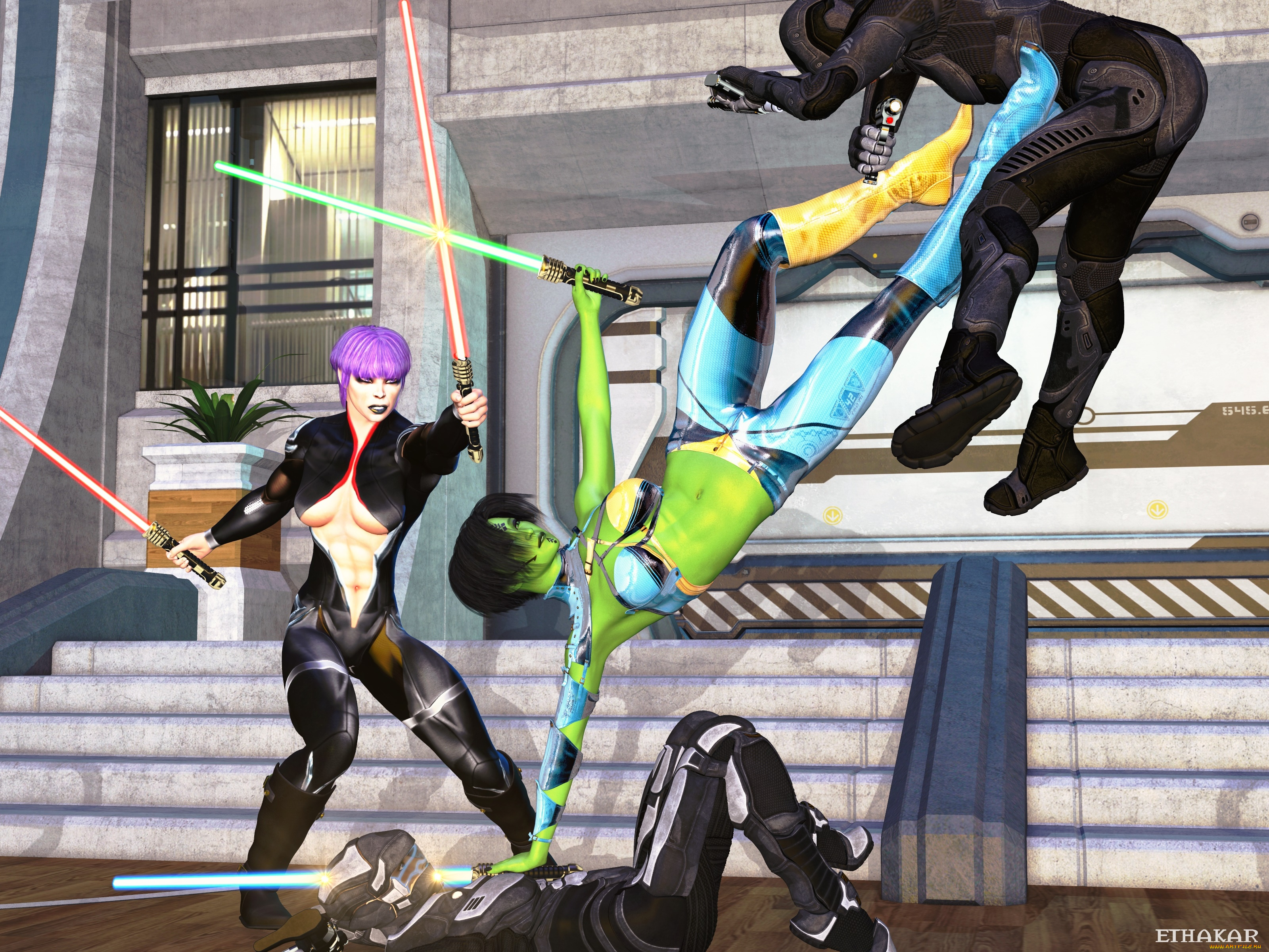 3д, графика, существа, , creatures, оружие, фон, взгляд, халки