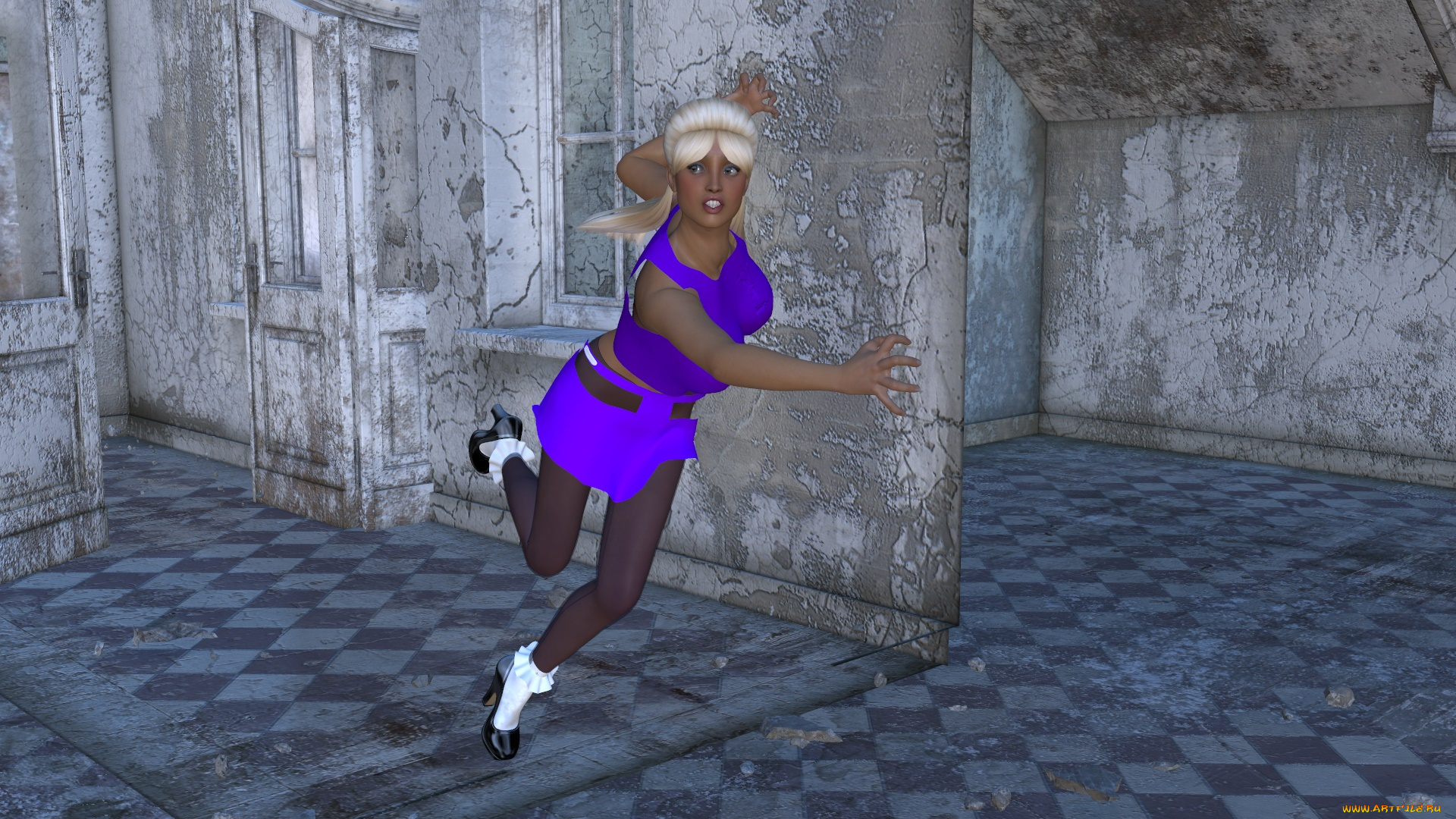 3д, графика, фантазия, , fantasy, фон, взгляд, девушка