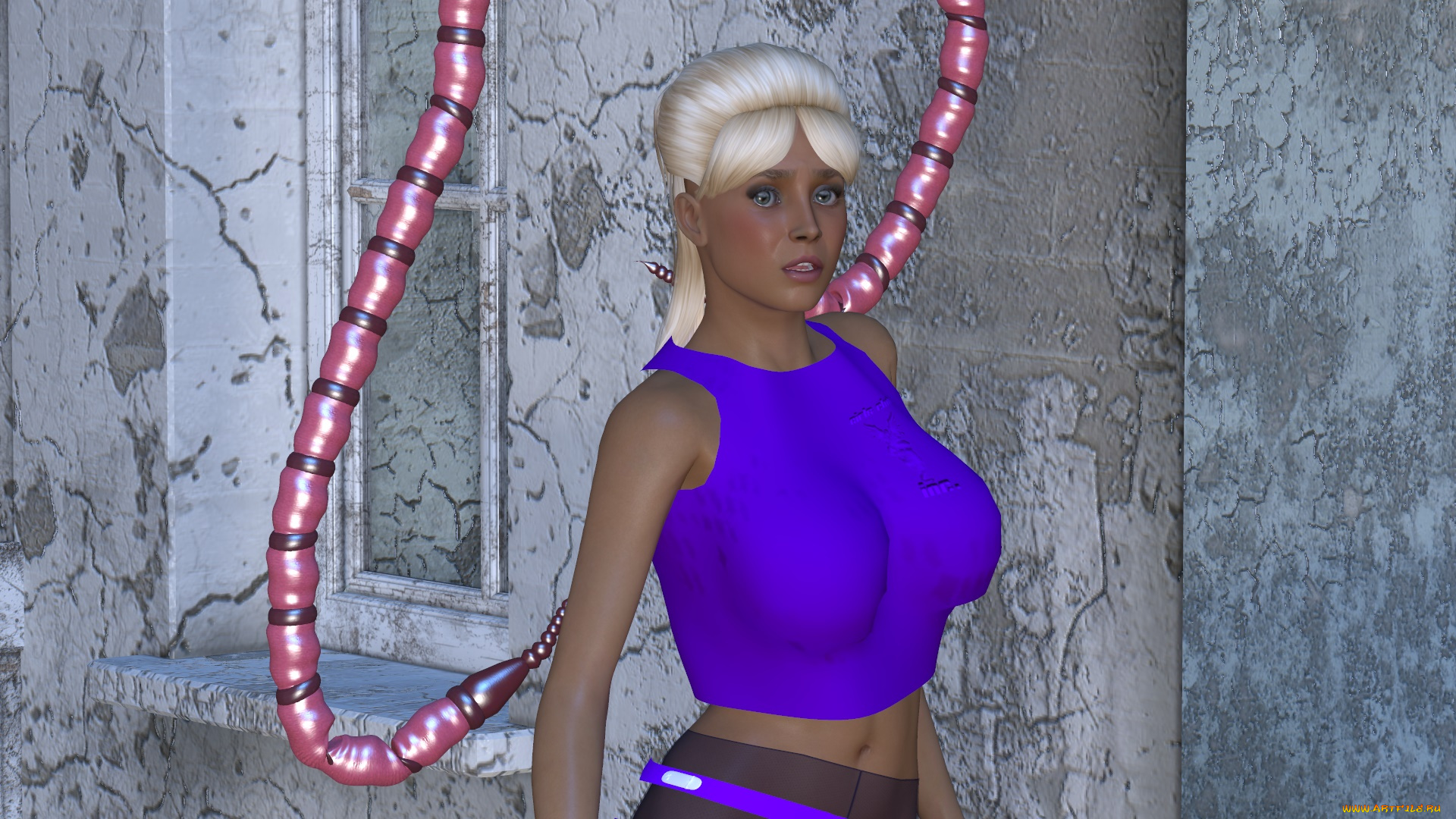 3д, графика, фантазия, , fantasy, фон, взгляд, девушка