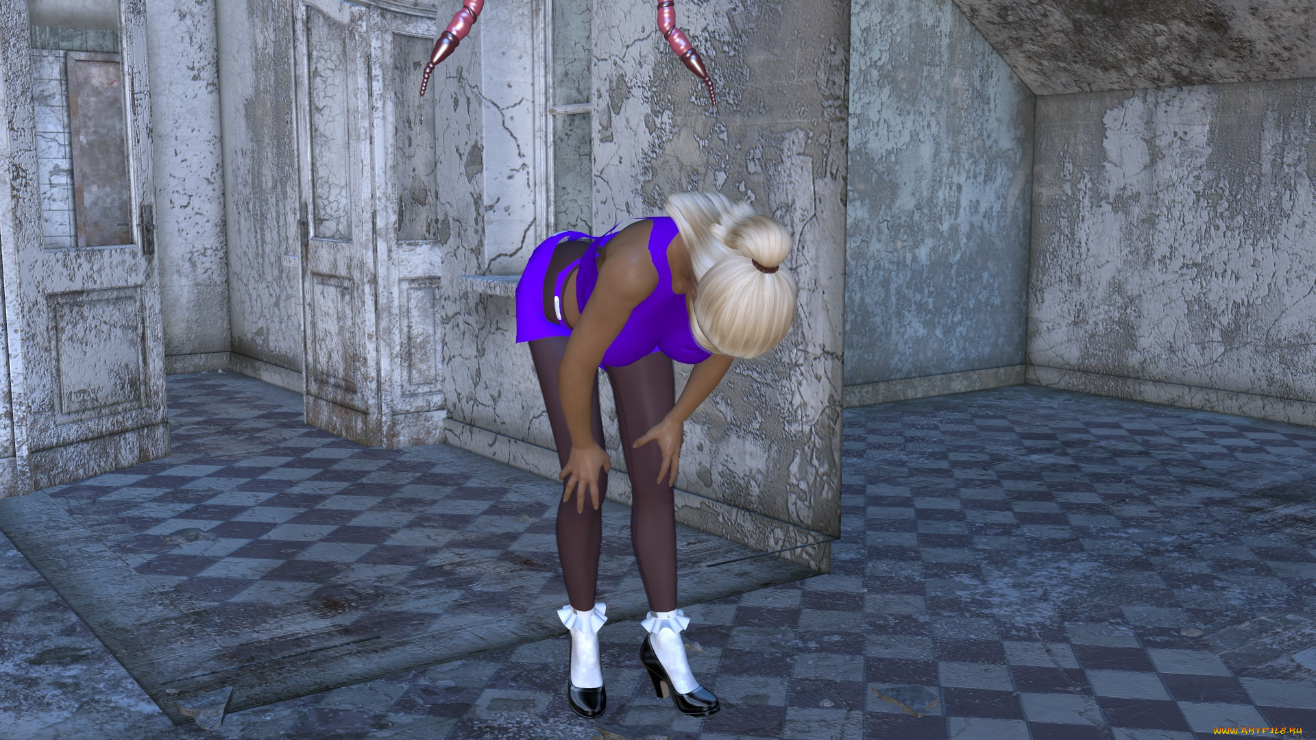 3д, графика, фантазия, , fantasy, фон, взгляд, девушка