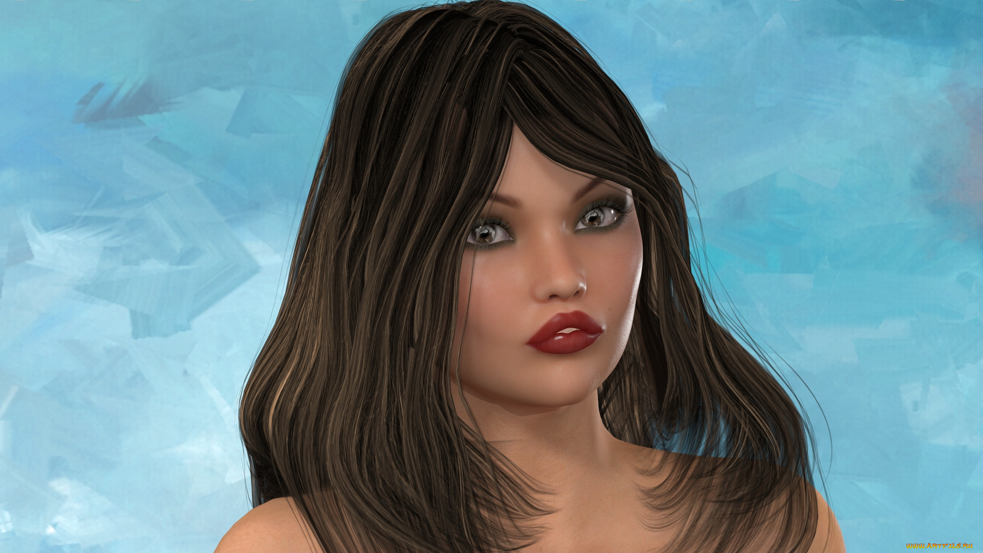 3д, графика, люди, , people, фон, взгляд, девушка