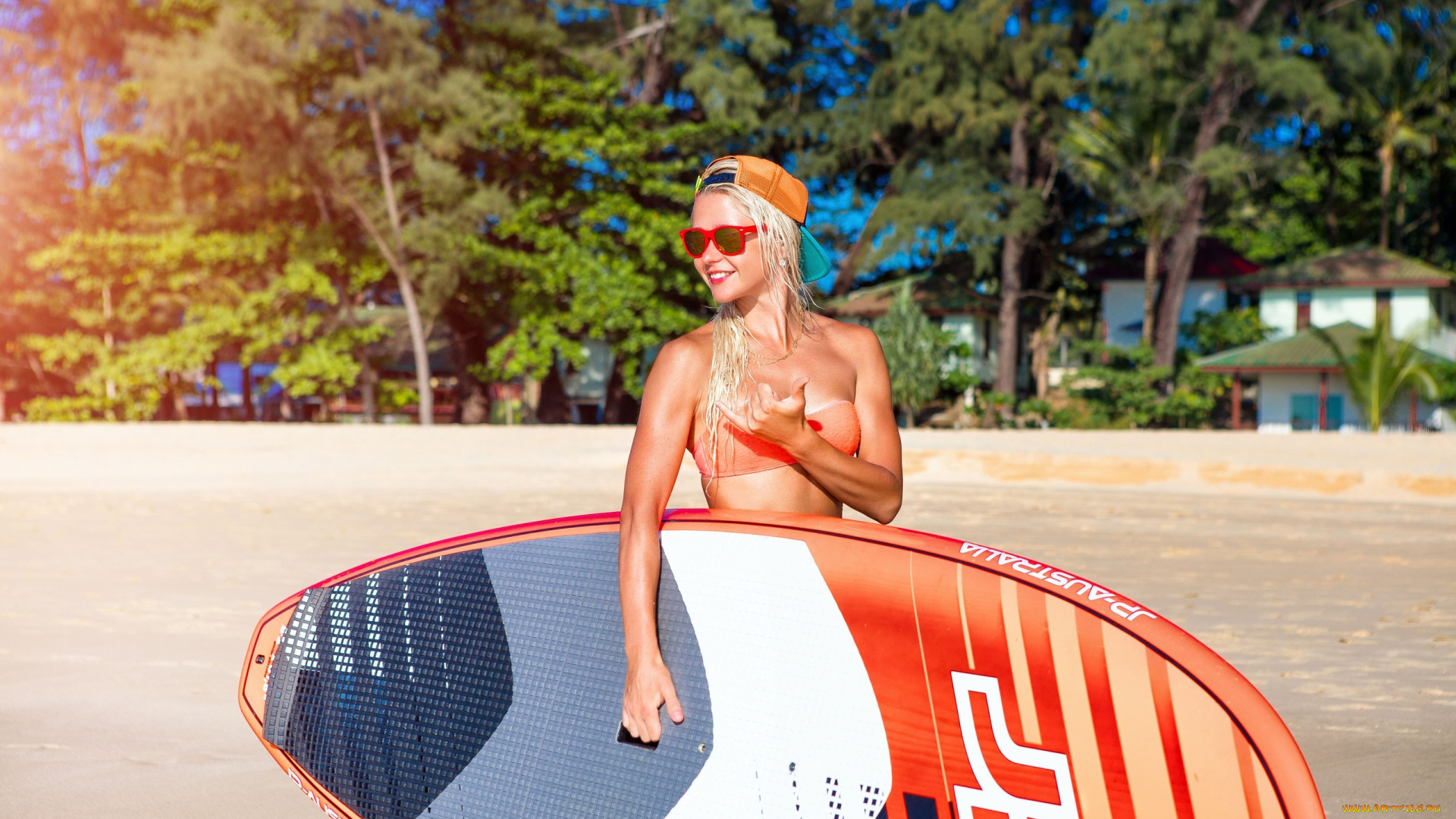 спорт, серфинг, блондинка, красота, пляж, модель, идеальное, тело