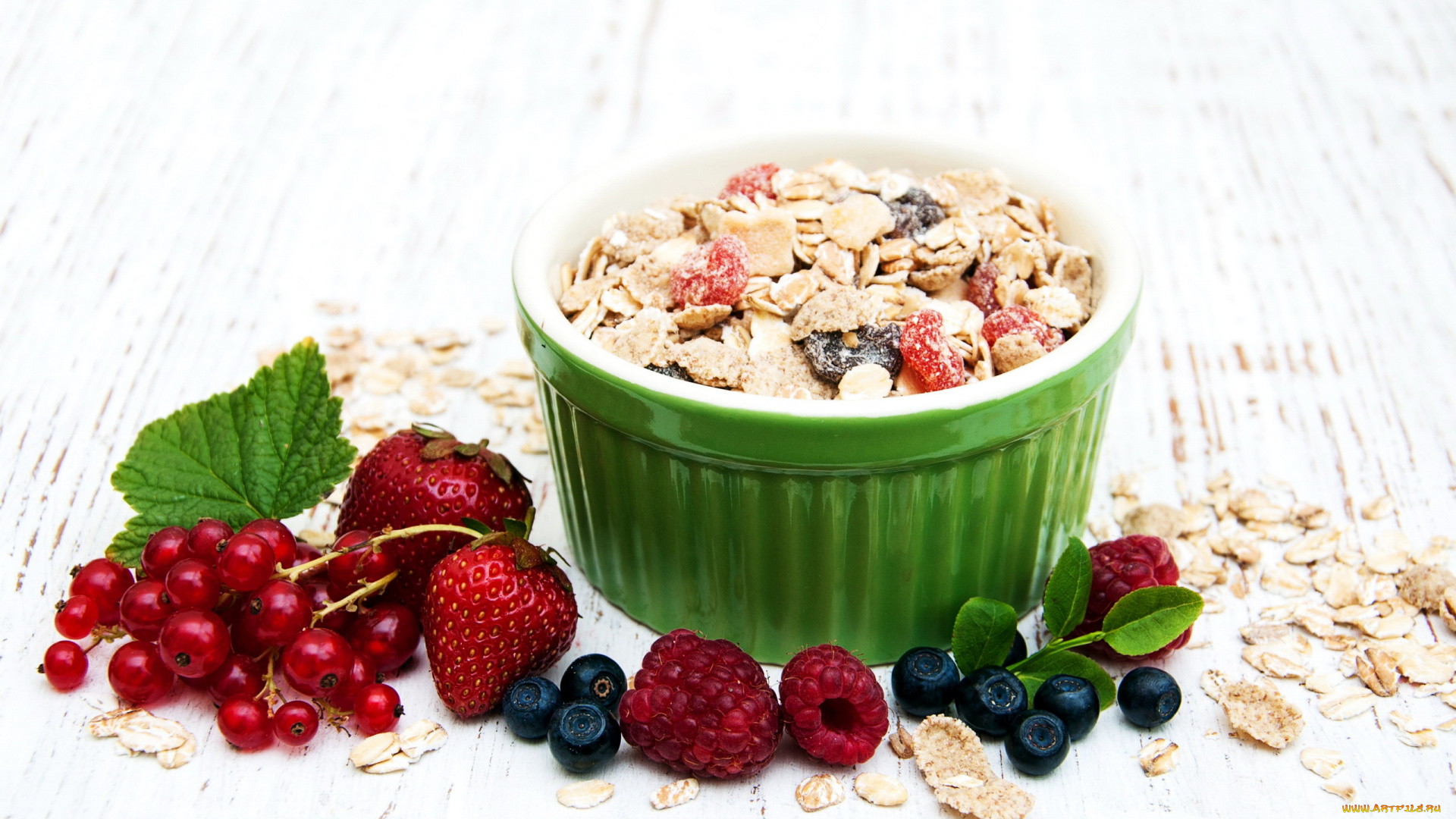 еда, мюсли, , хлопья, смородина, черника