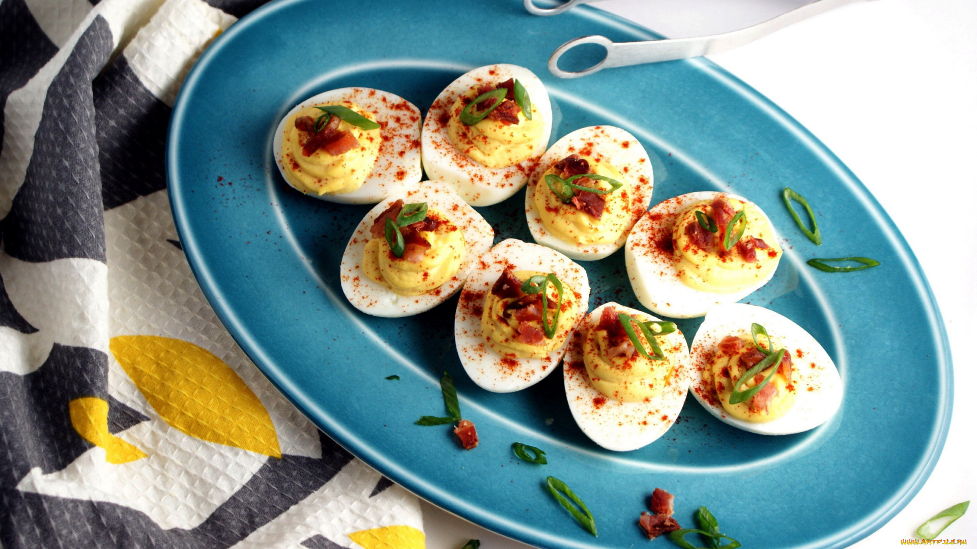 еда, Яичные, блюда, фаршированные, яйца