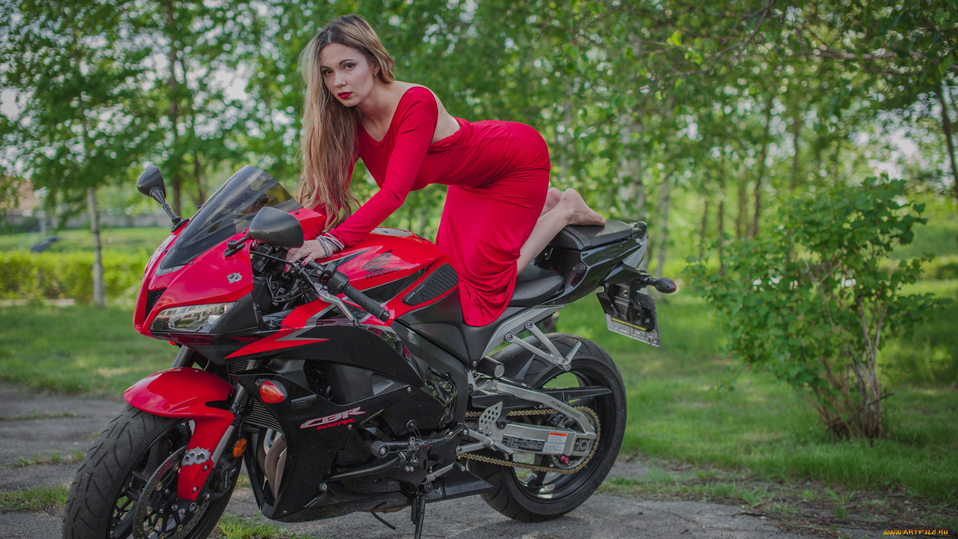 мотоциклы, мото, с, девушкой, девушки