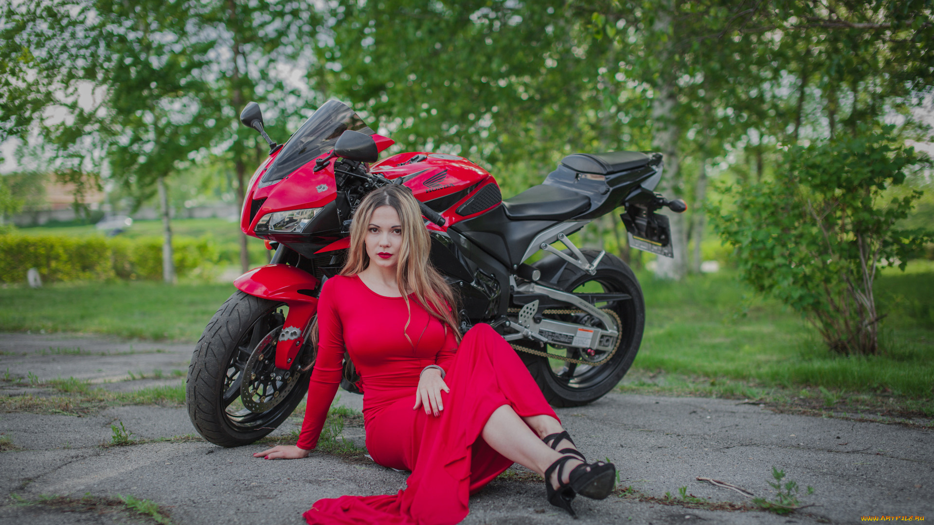 мотоциклы, мото, с, девушкой, девушки