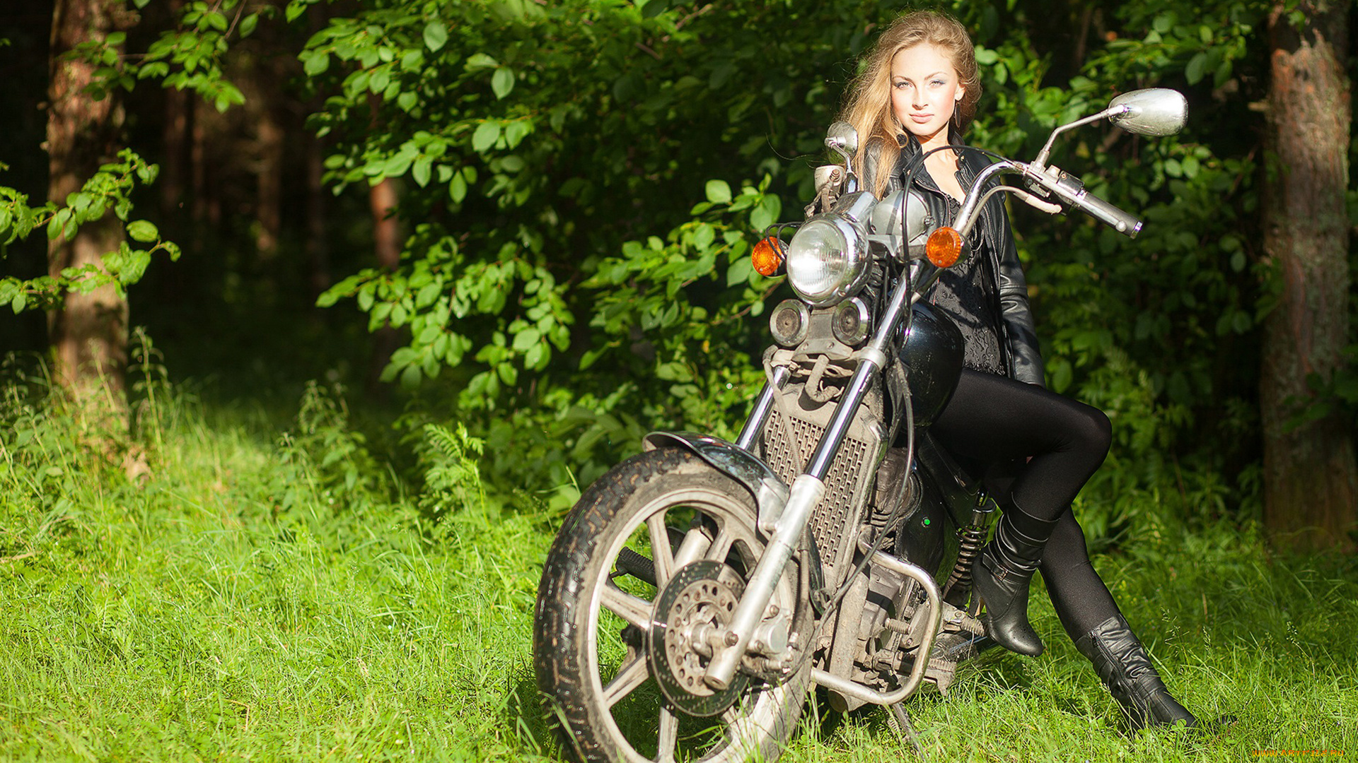 мотоциклы, мото, с, девушкой, девушки