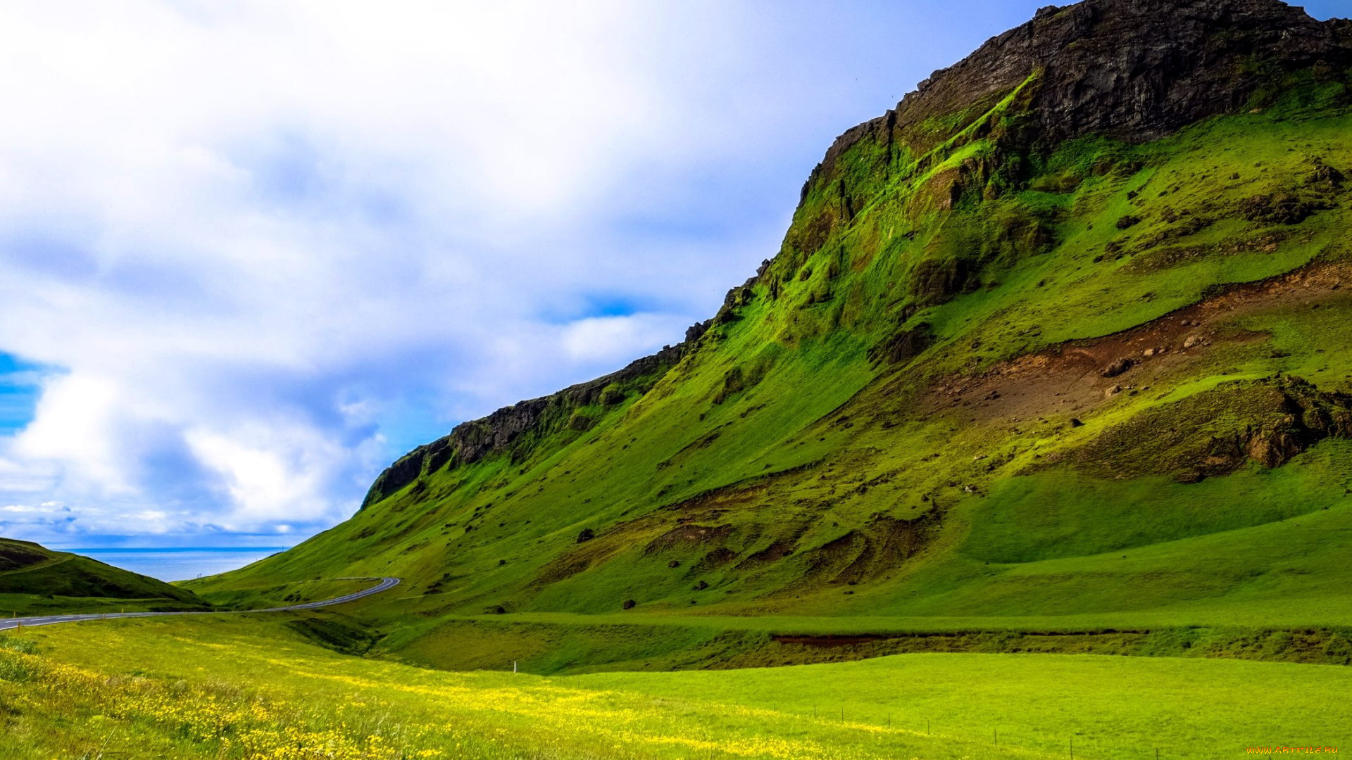 природа, горы, луга, гора