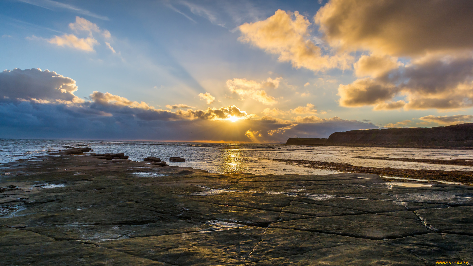 природа, побережье, простор