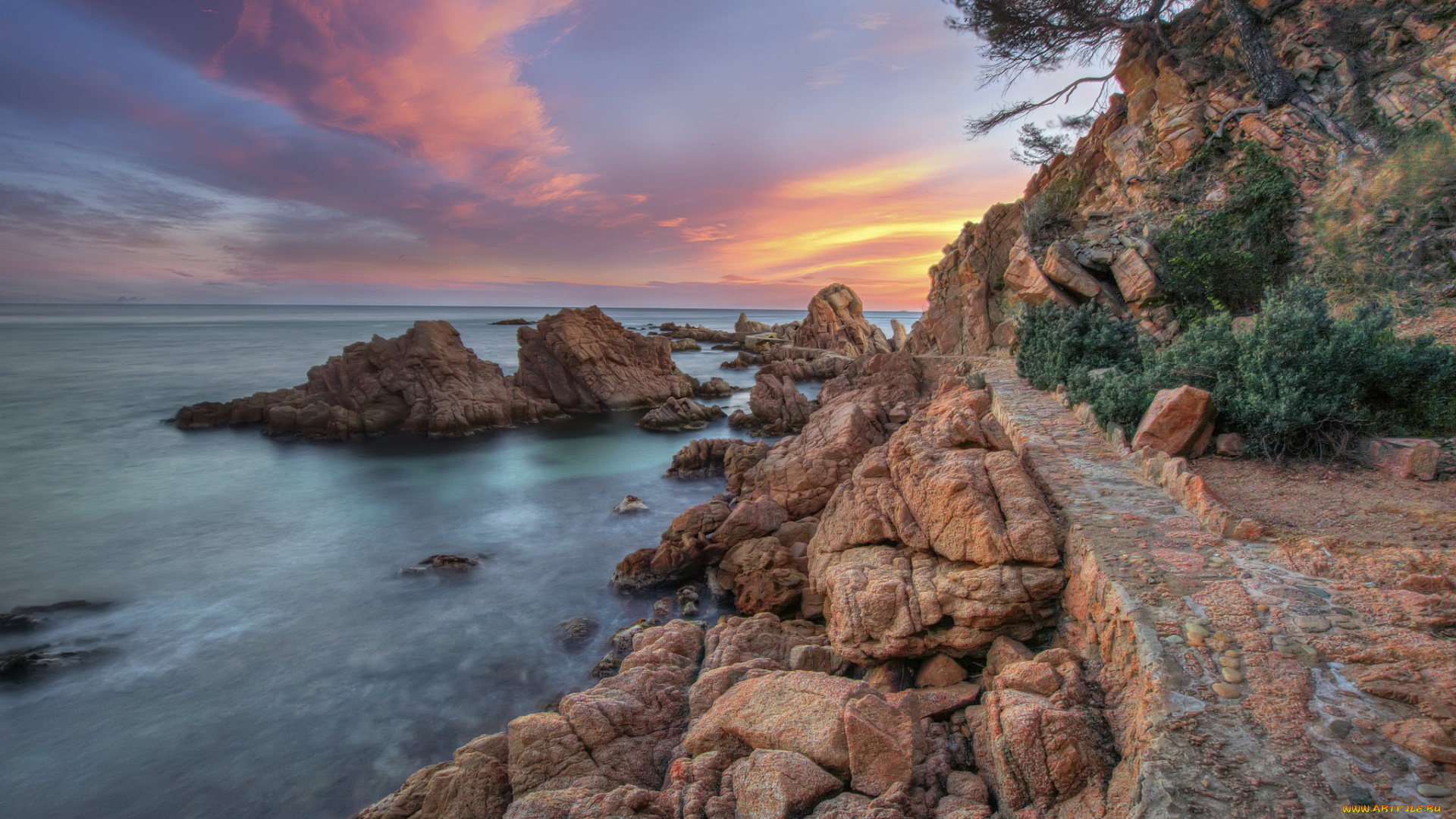 природа, побережье, простор