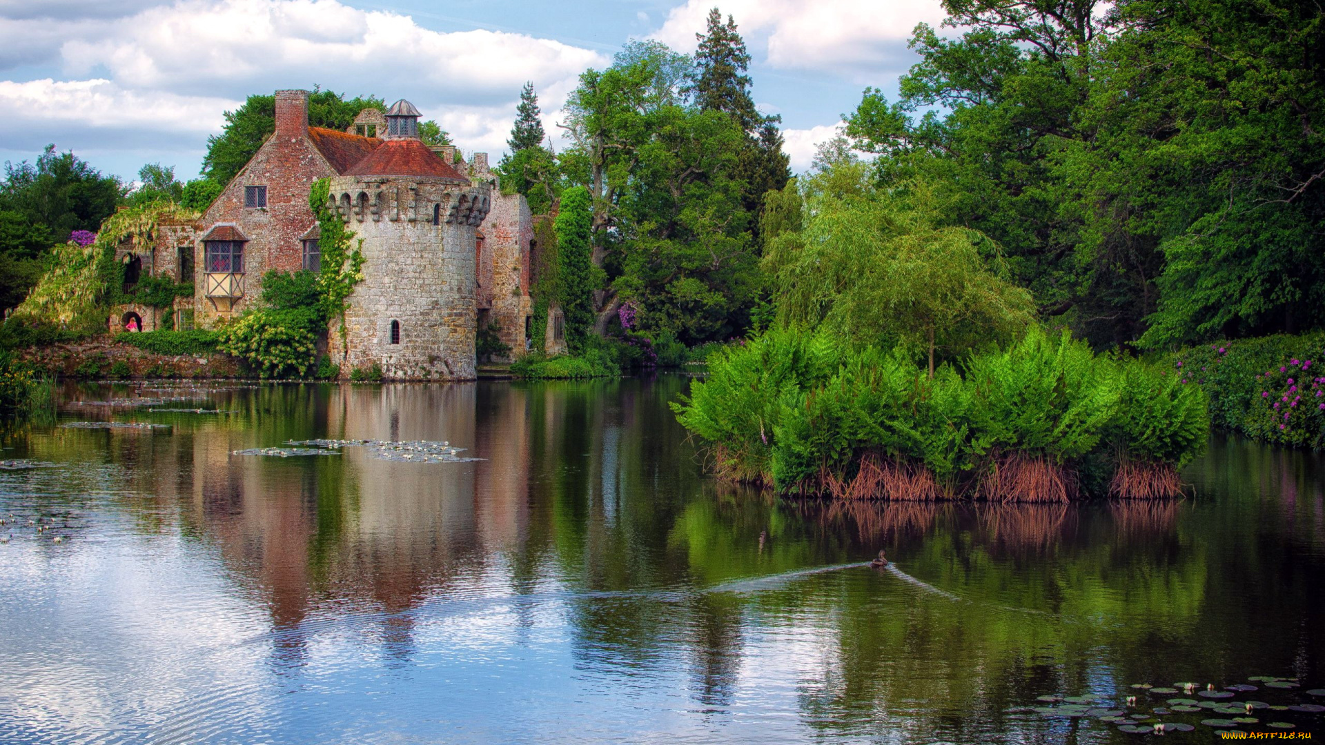 scotney, castle, города, замки, англии, scotney, castle